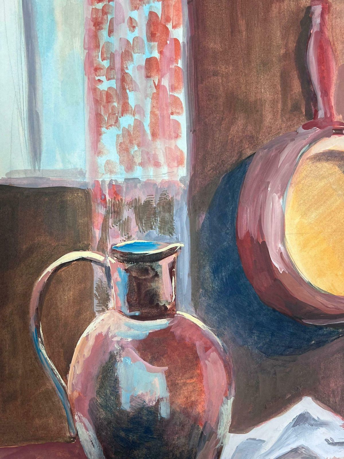 Guy Nicod Jugs And Pan French Still Life Modernist Painting photo Art