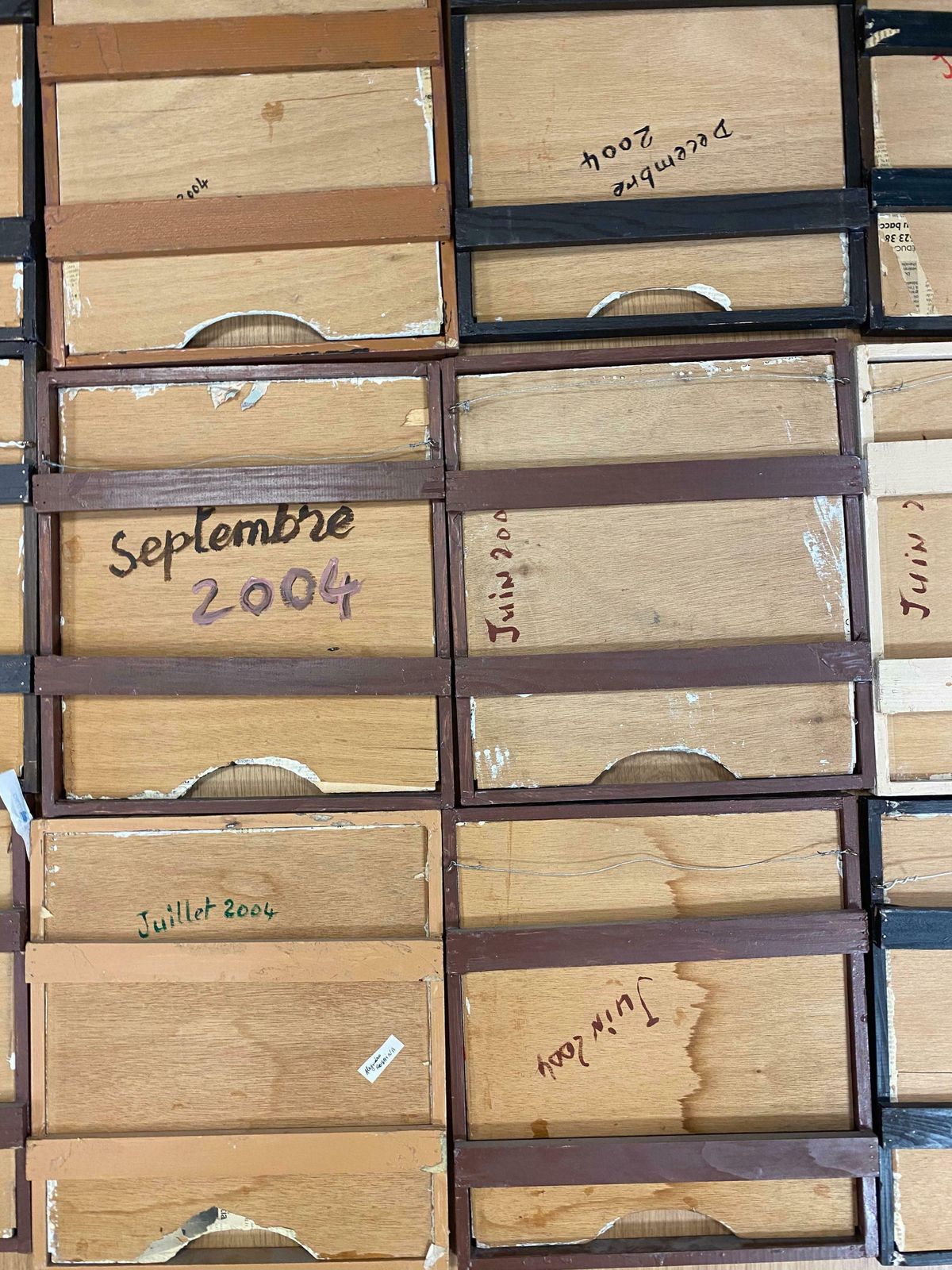 photo furniture Unknowngallery Wall Group Set Of 21 Original French Oils   Portraits Of Cigar Smokersc. 2004