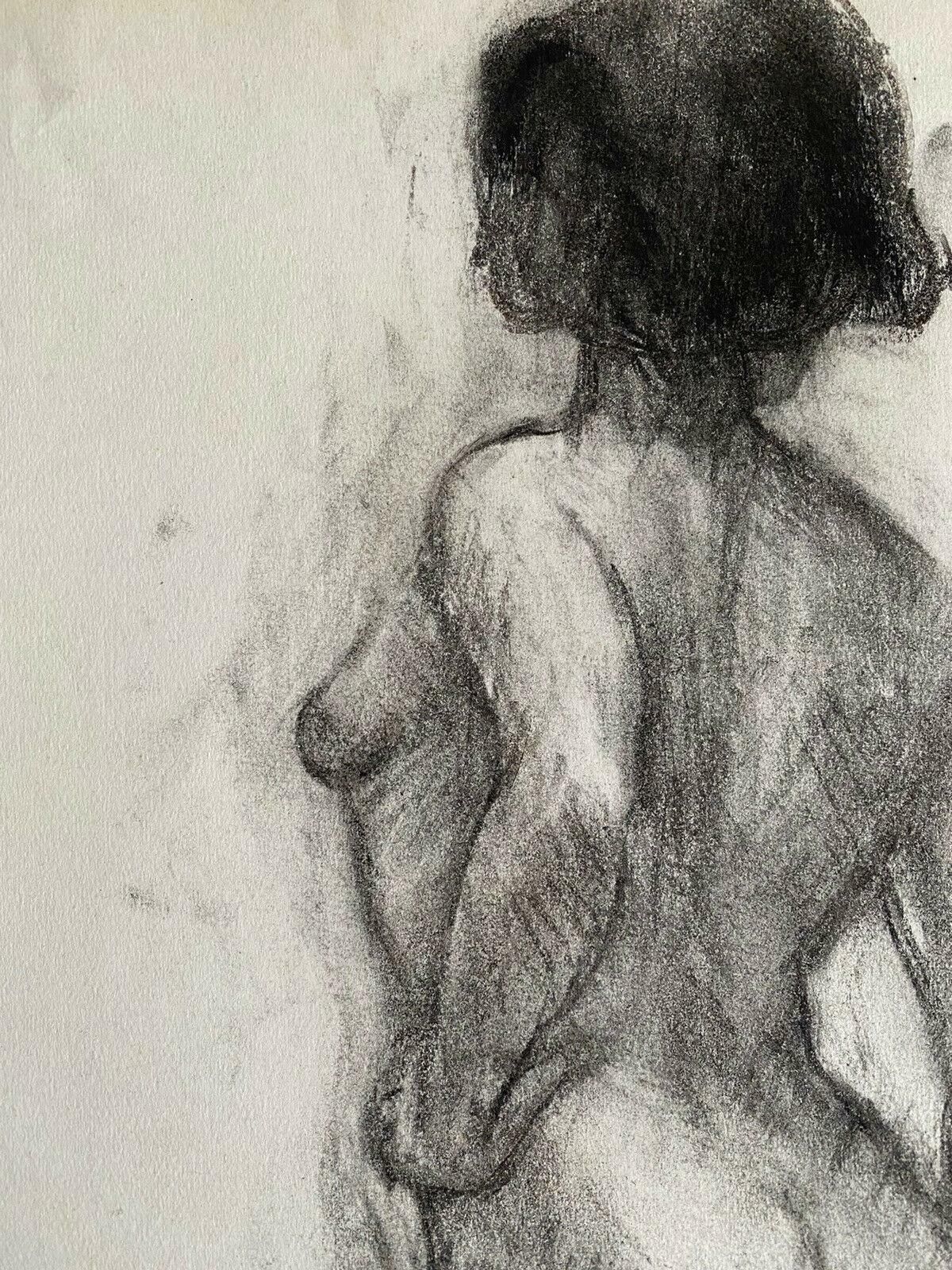 Claude Lagoucheclaude Lagouche (1943 2020) Original 1960s French Charcoal Drawing   Nudec. 1960's photo for sale