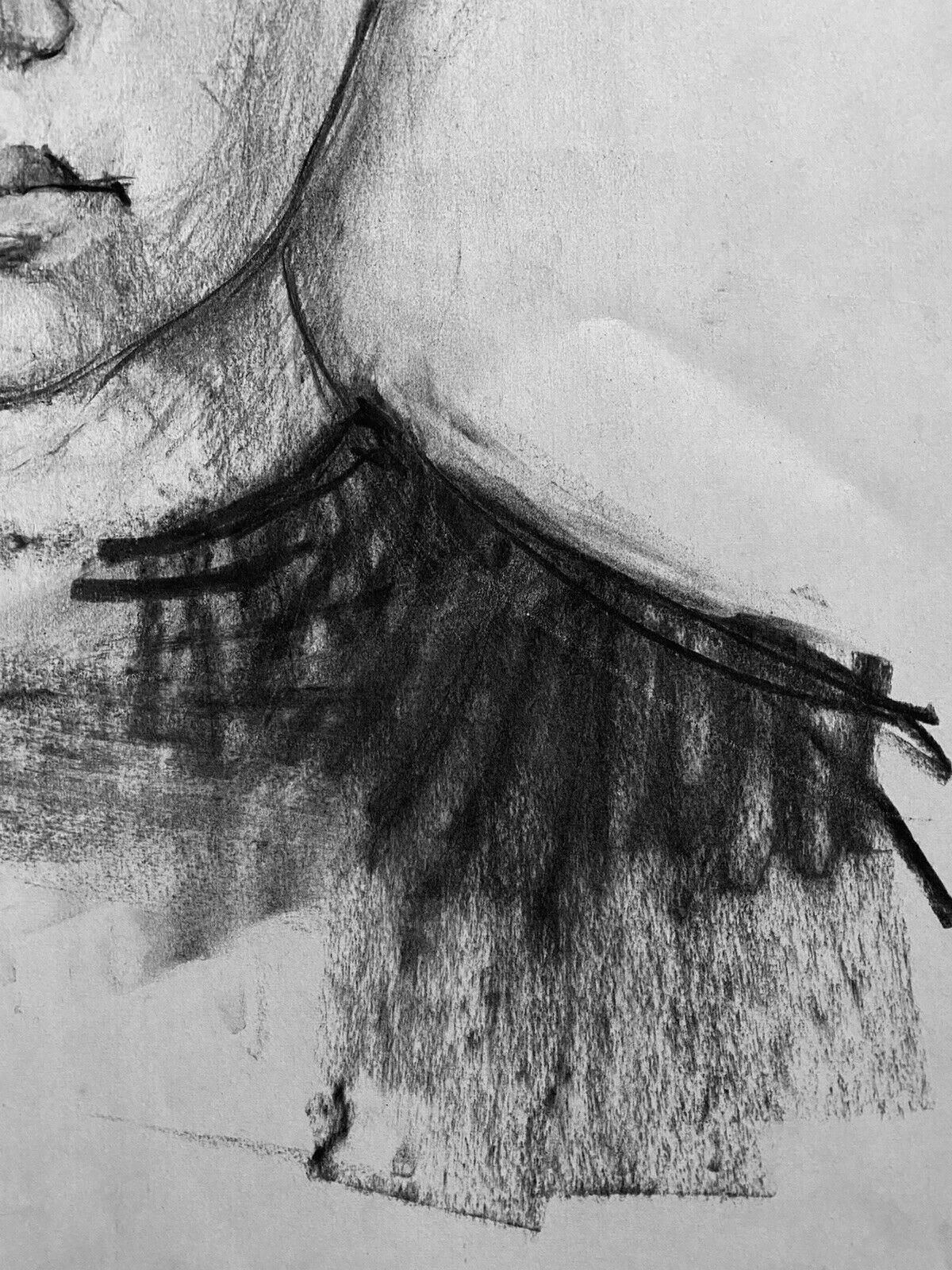 Claude Lagoucheclaude Lagouche (1943 2020) Original 1960s French Charcoal Drawing   Portraitc. 1970's photo 429.0