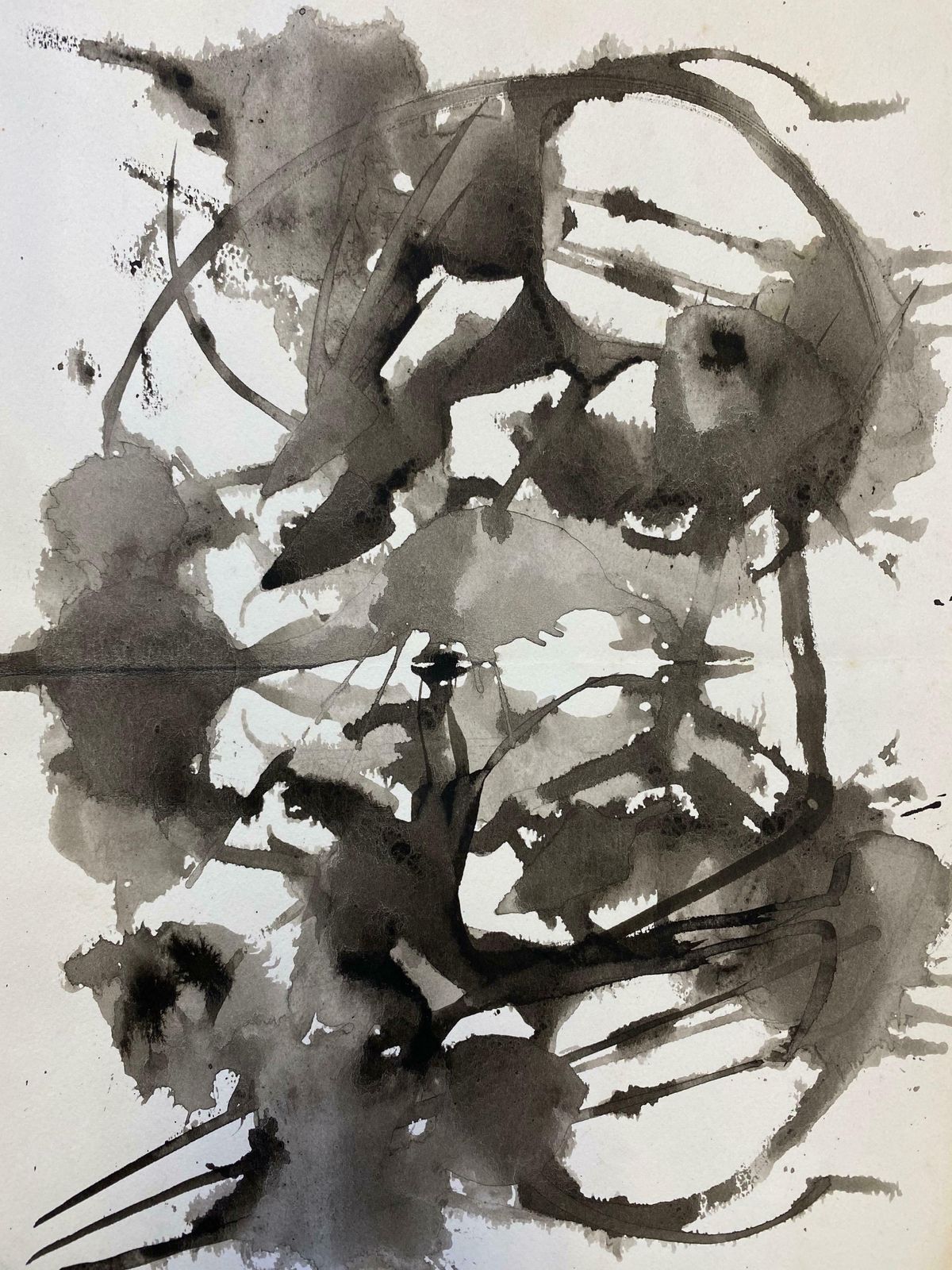 Claude Lagoucheset Of 4   Original 1970's French Abstract Black & White Paintingsc. 1970's photo furniture