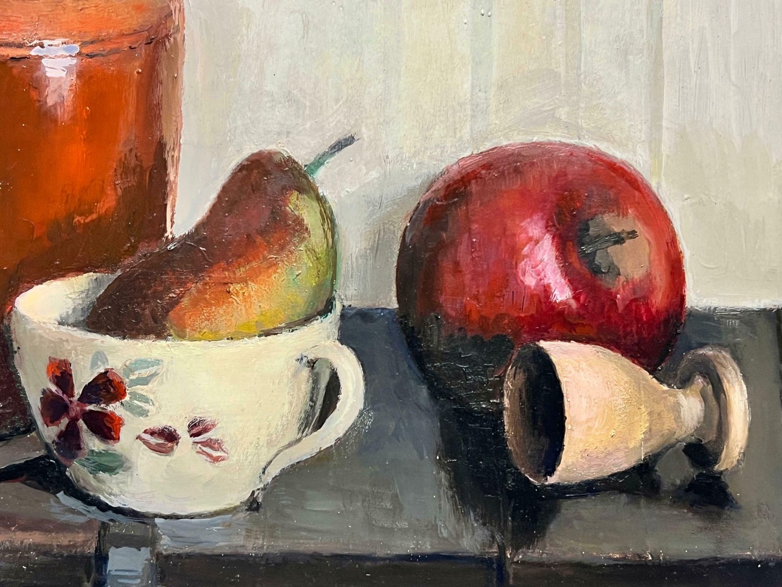 20th Century Frenchfine French Still Life Interior Scene Fruit & Table Top Items, Beautiful Details photo Art