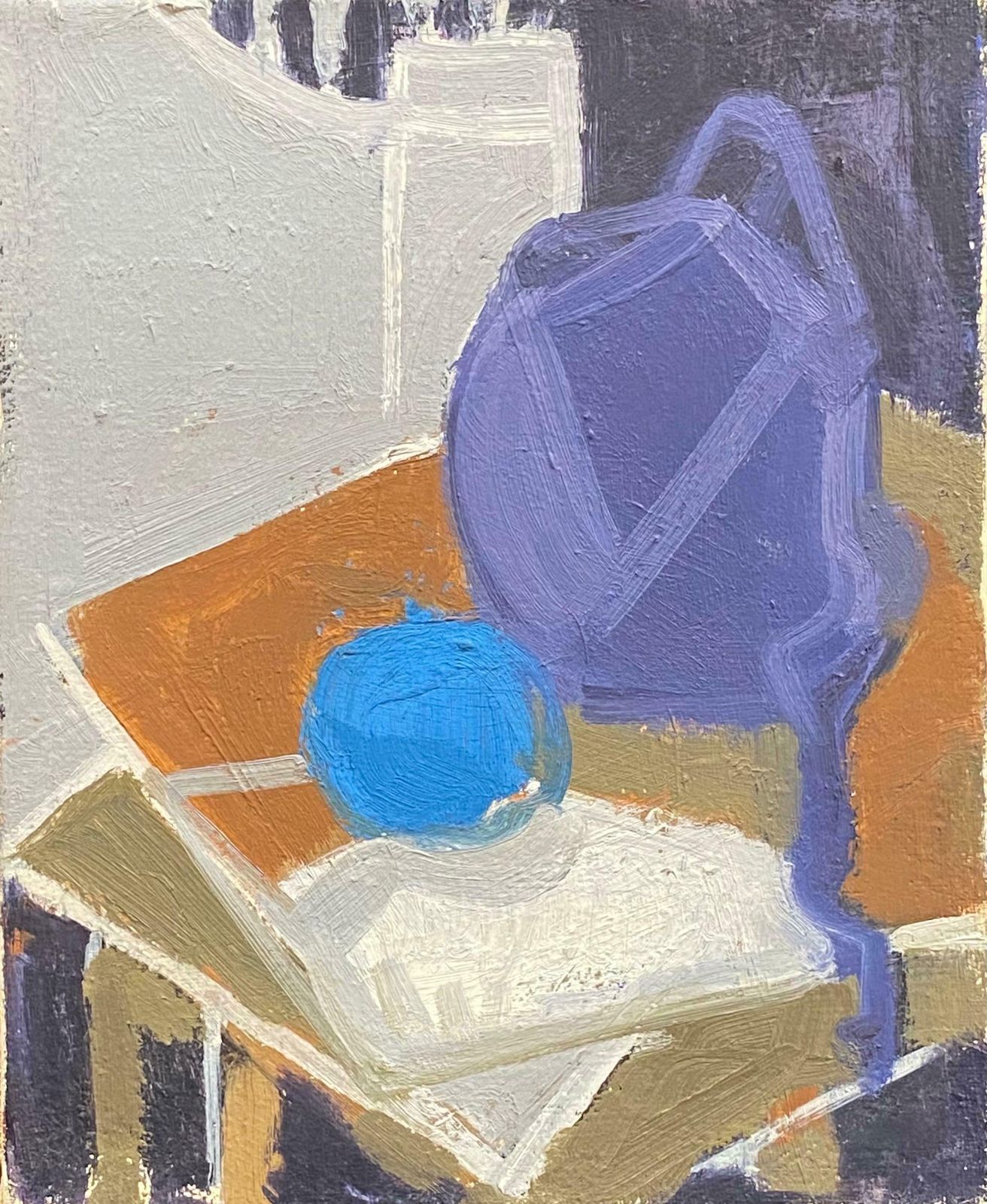 Elisabeth Hahn20th Century German Modernist Oil Painting Still Life Objects In Color20th Century