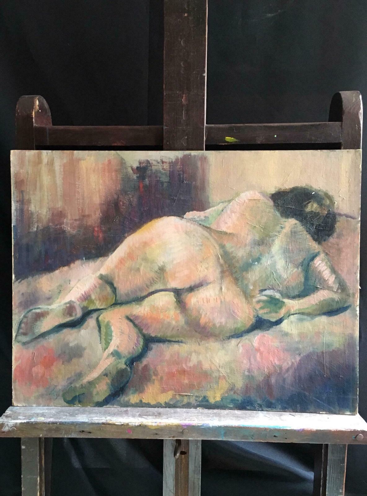 Beryl Dartonnude Woman Abstract Oil Painting Mid 20th Century Modern British Artistc.1960s photo for sale