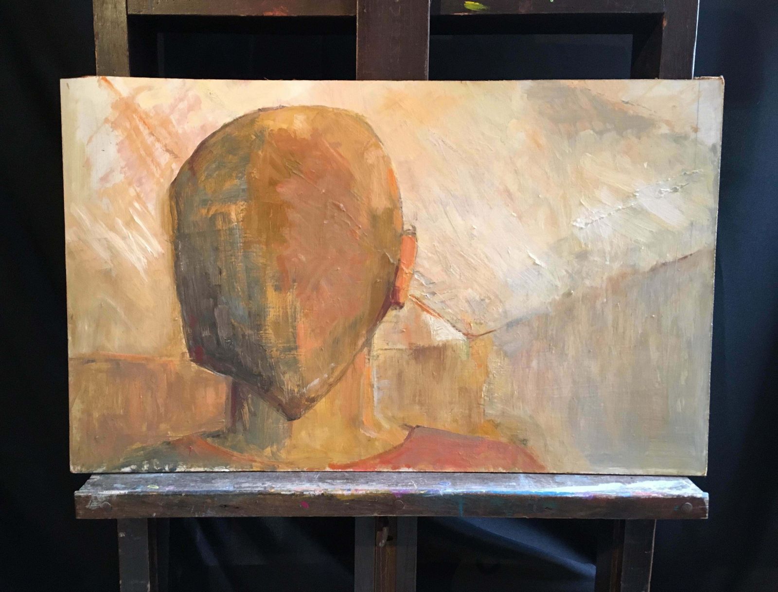 Beryl Dartonmysterious Identity Abstract Portrait, Muted Colours, Original Oil Paintingc.1970s photo furniture