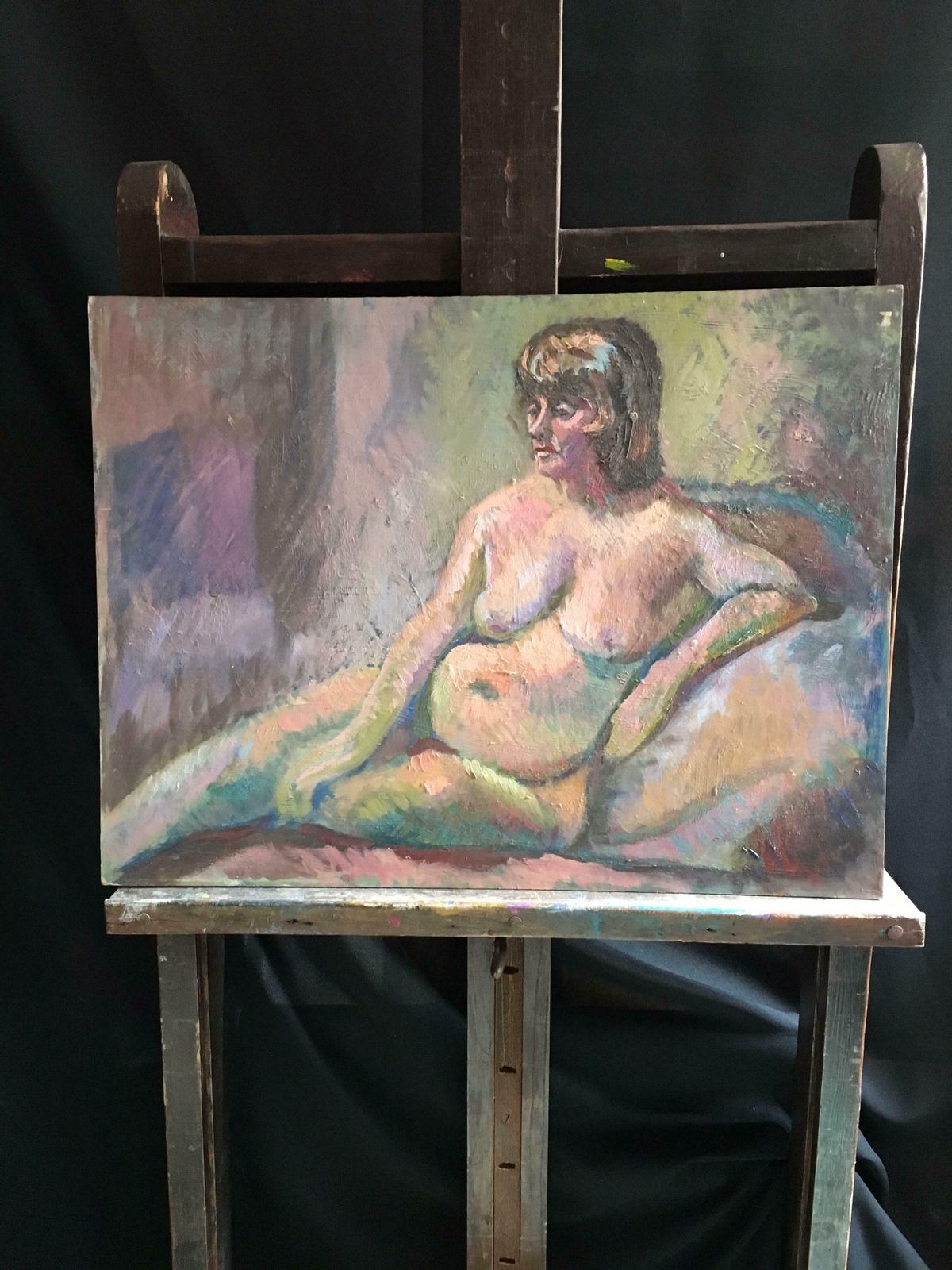 Beryl Dartonnude Original Oil Painting Mid 20th Century British Artistc.1960s photo Art