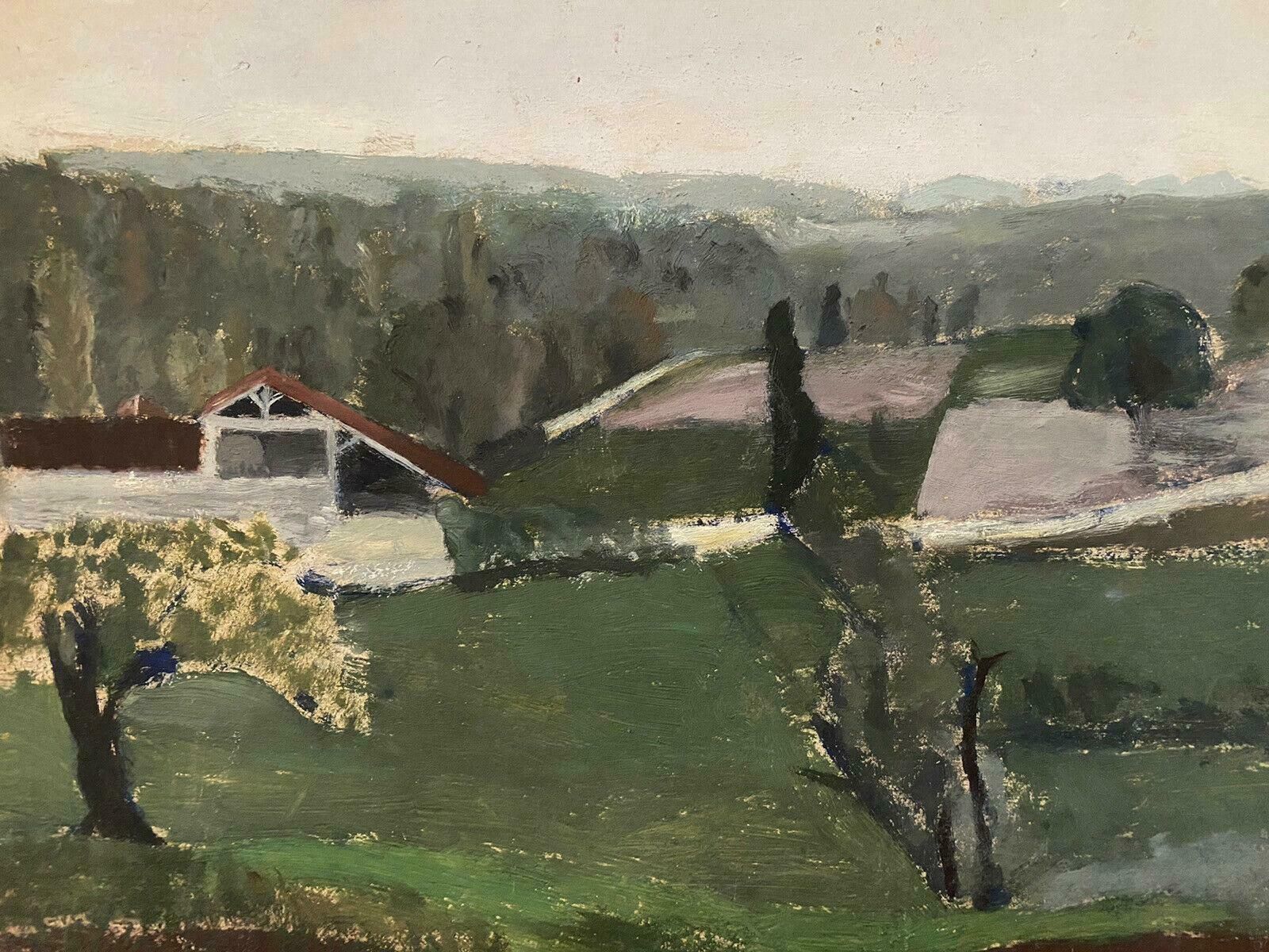 Genevieve Zondervan (1922 2013)genevieve Zondervan (1922 2013) French Oil Painting   Rolling French Fieldsc. 1990's photo furniture