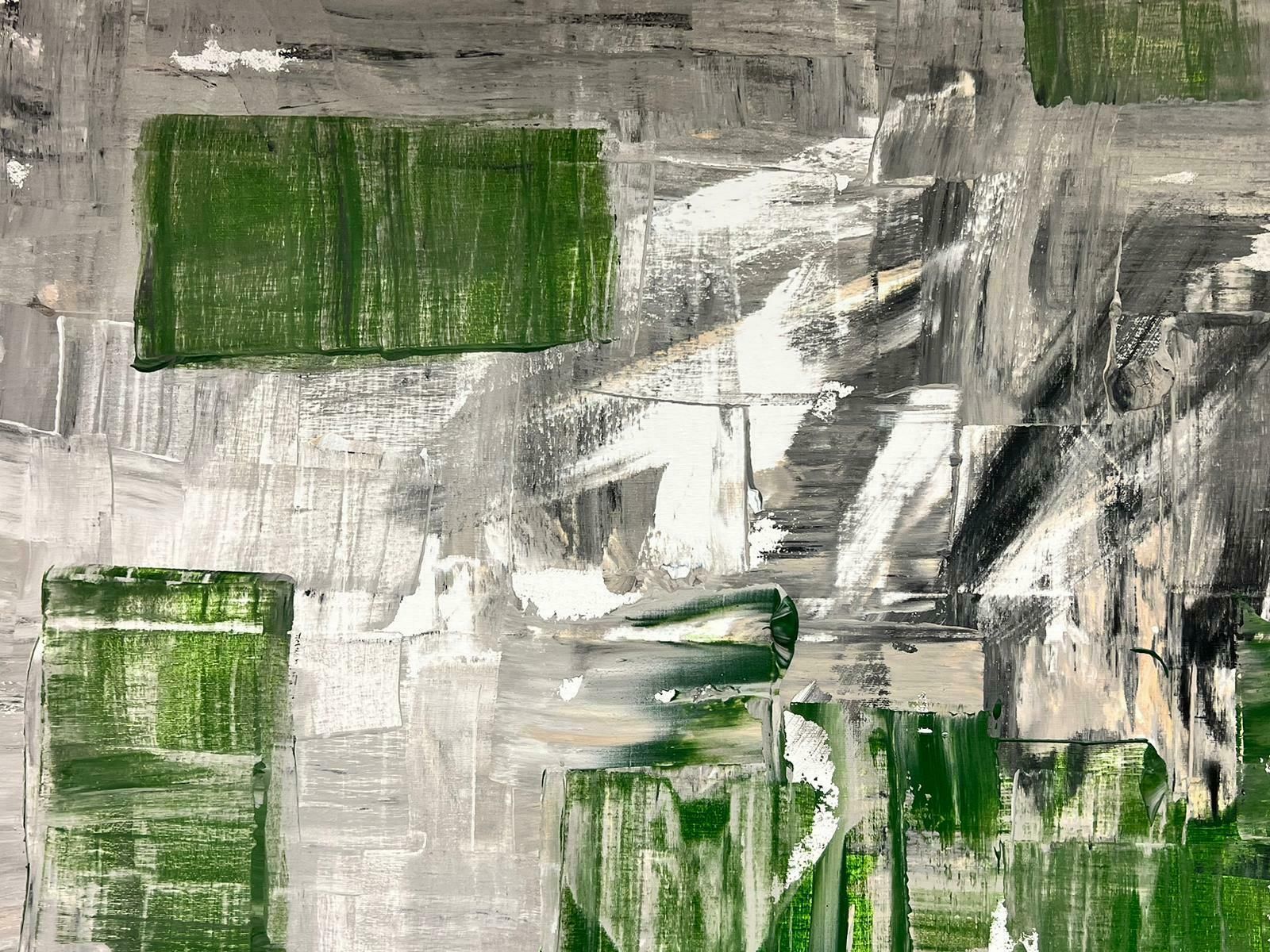 Robert Somertongreen Black White Grey Huge British Expressionist Abstract Original Paintingc. 2023 photo vinterior