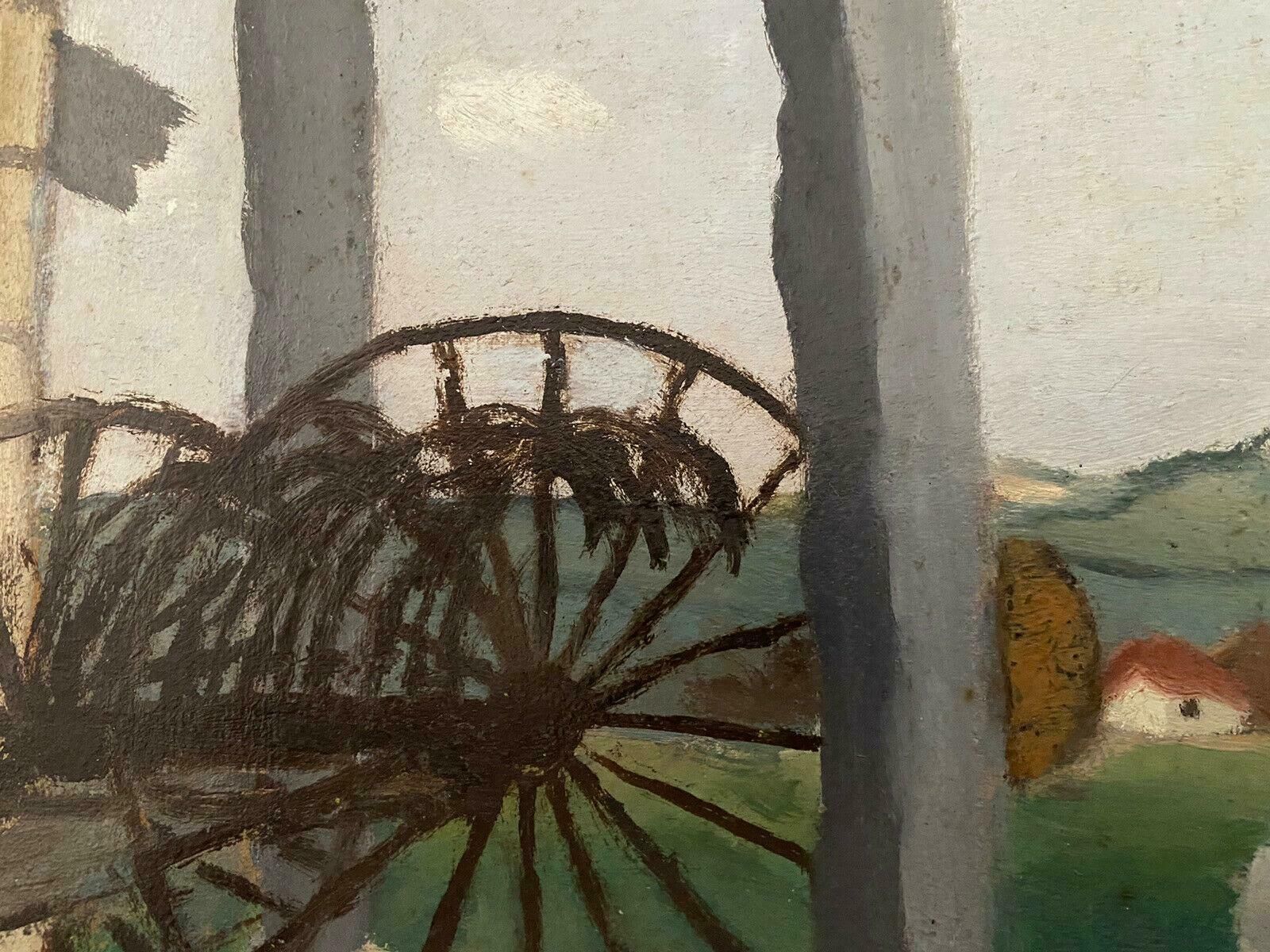 Genevieve Zondervan (1922 2013)genevieve Zondervan (1922 2013) French Oil Painting   Farm Barn & Landscape Viewc. 1990's photo Art