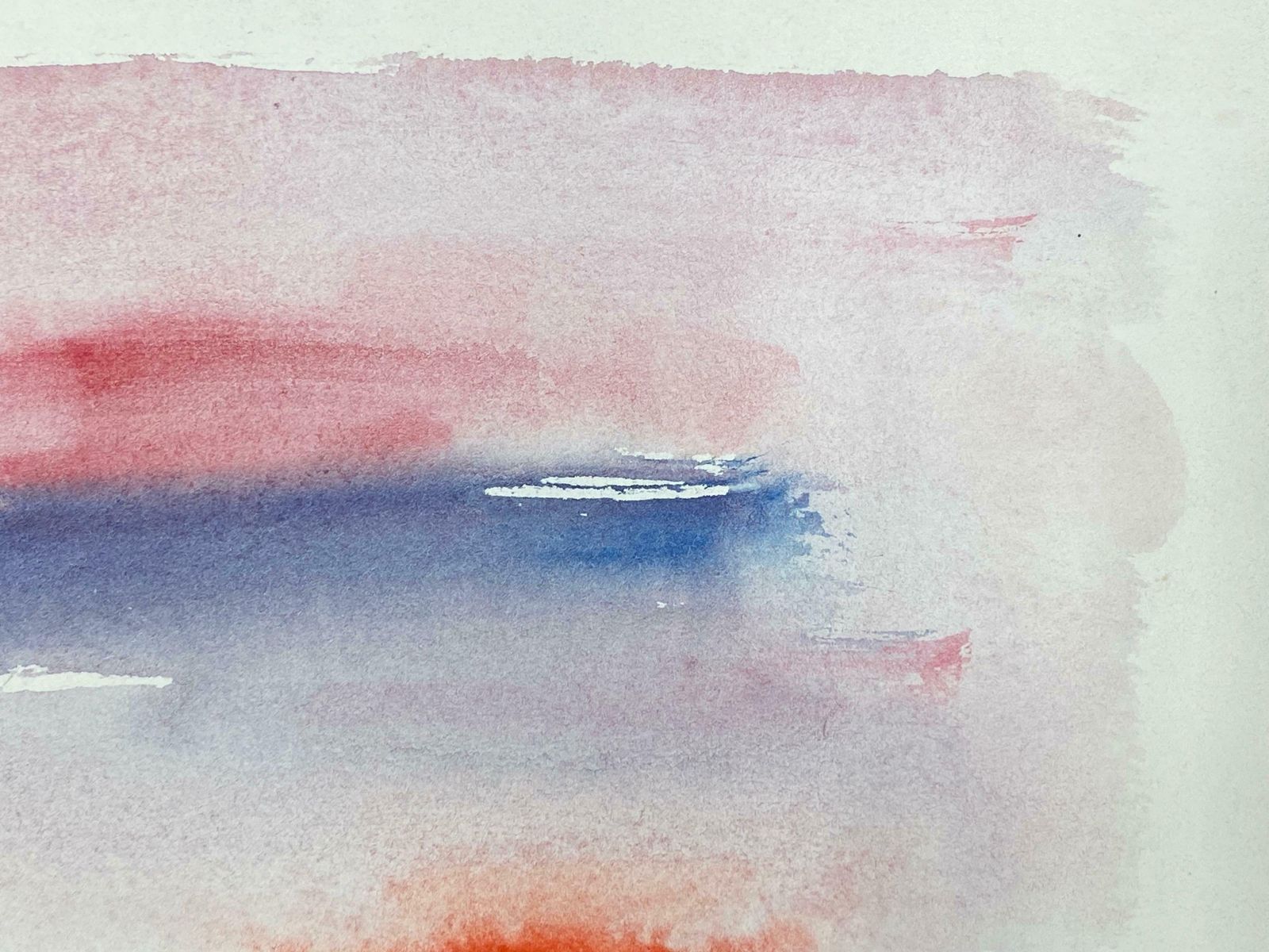 Akos Birocolourful Abstract Sunset Sky, French Expressionist Original Paintingc.1980s photo Art