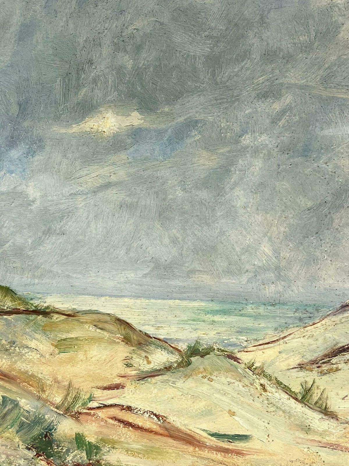Simone Forgemid 20th Century French Impressionist Oil Sand Dunes Coastal Seascape photo for sale