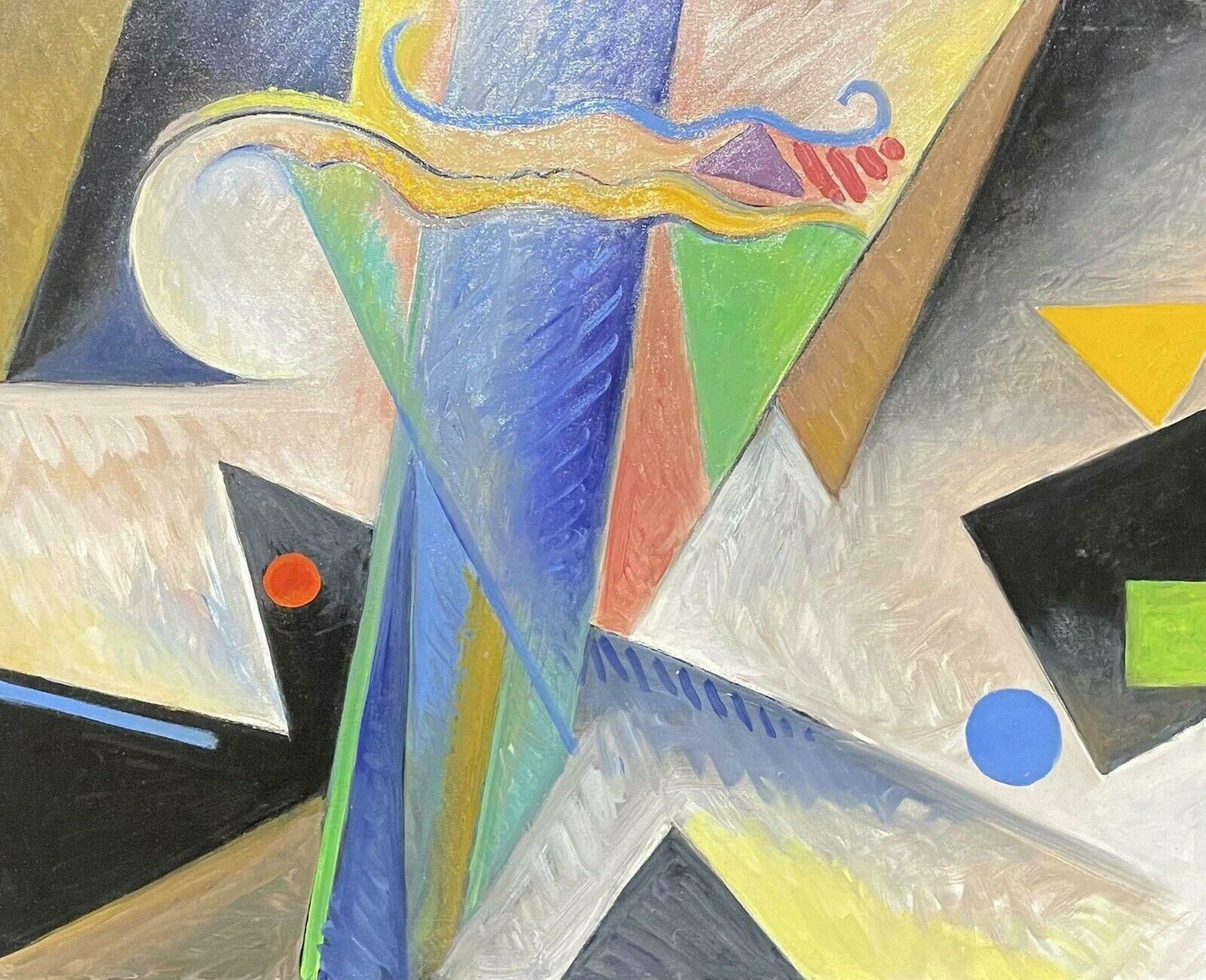 Robert Bouillerobert Bouille (1926 2021) Abstract French Oil   Geometric Construction