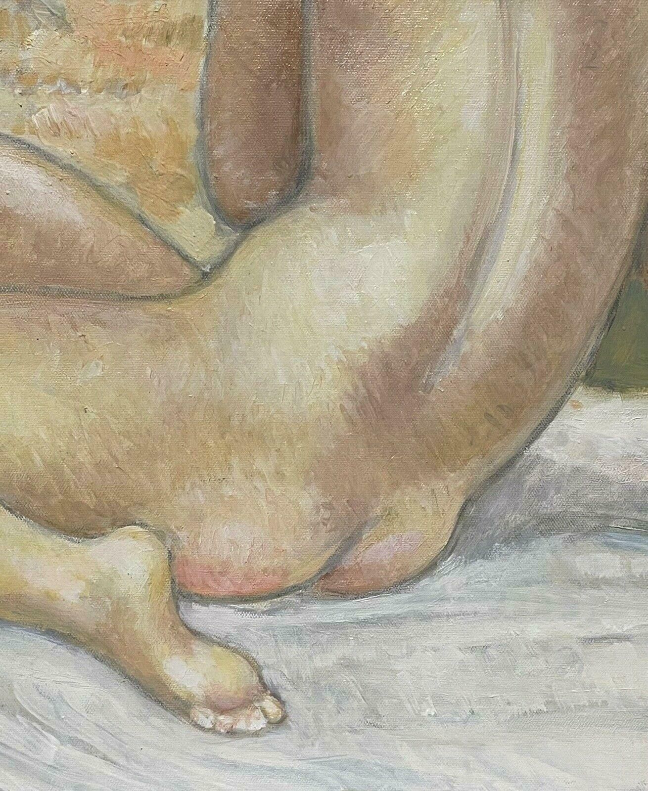Robert Bouillerobert Bouille (1926 2021) Large French Oil   Classical Nude In Provence Window photo 914.0