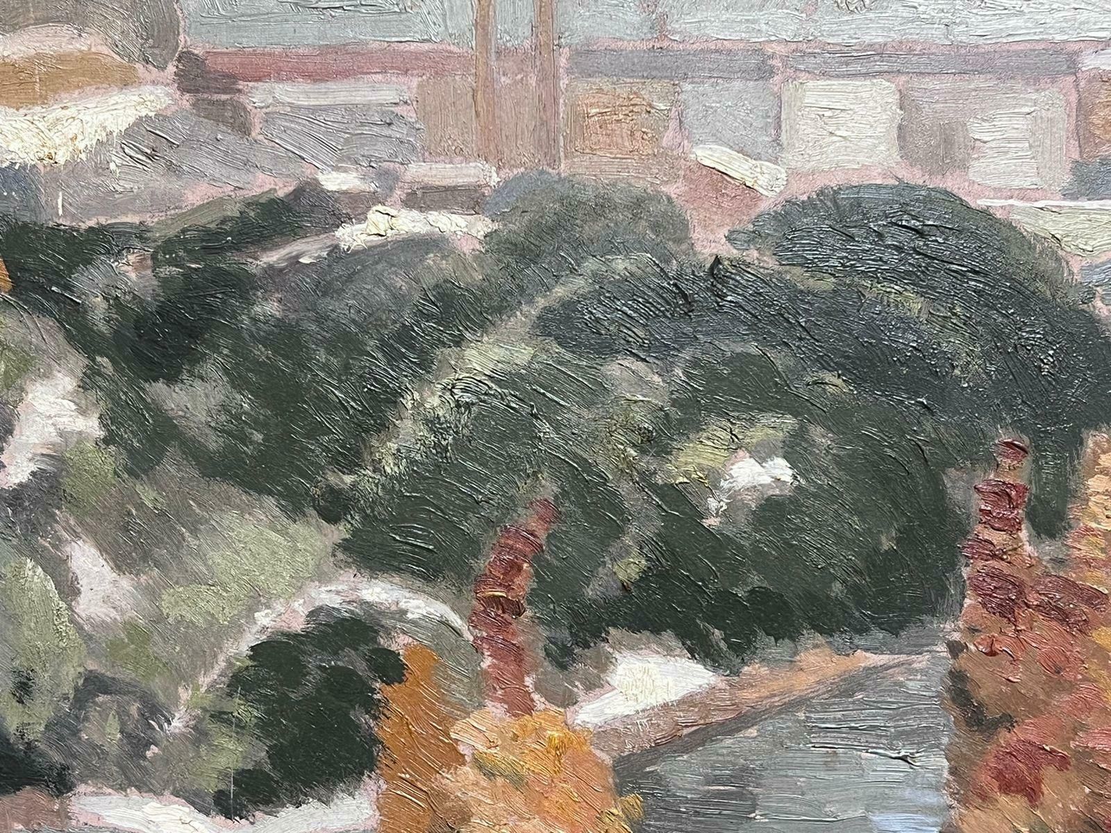 French School1940's French Impressionist Signed Oil Painting Busy Landscape With Bridge1940's photo 1022.0