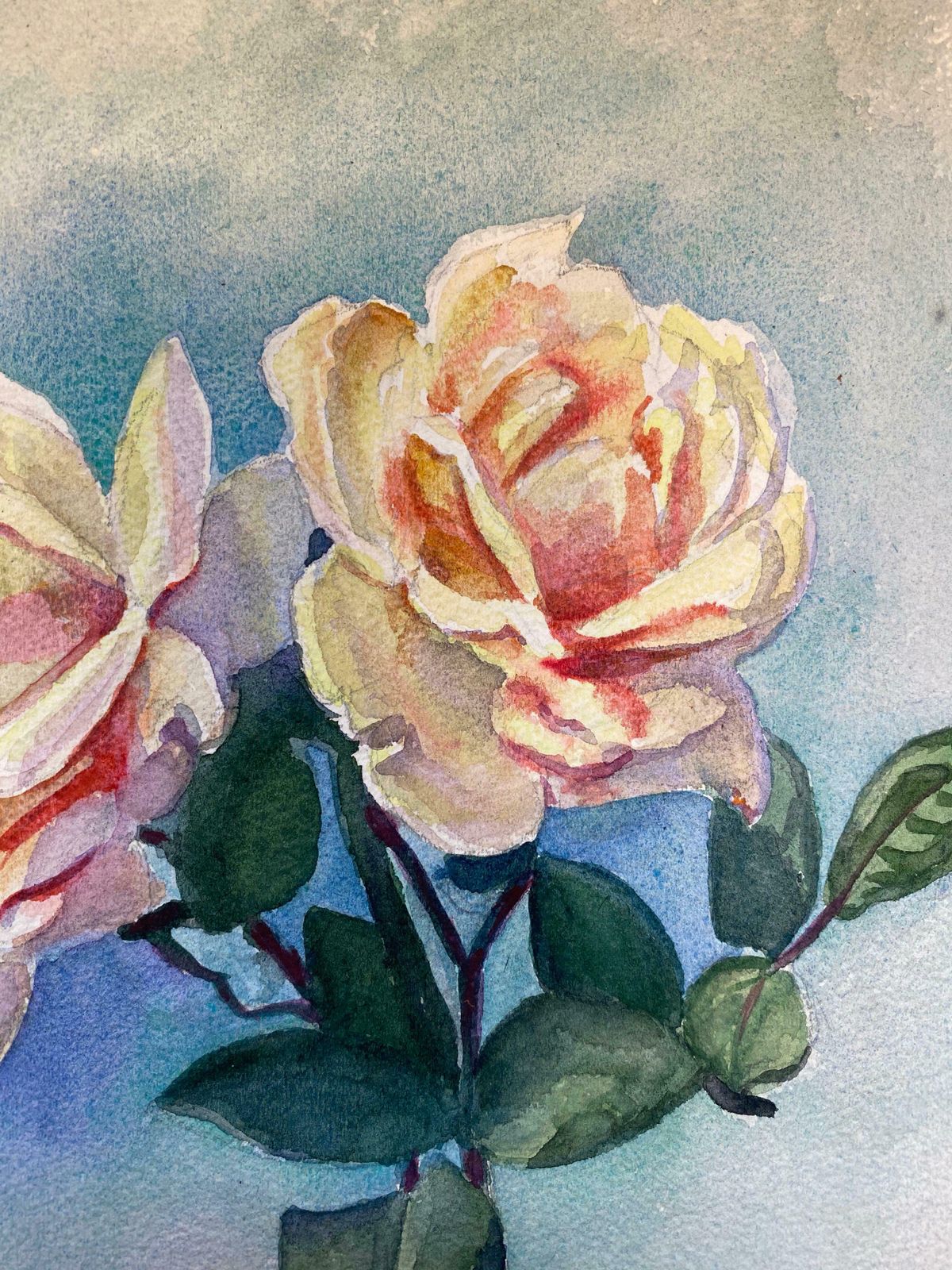 Marie Amelie Chautard Carreauearly 1900's French Impressionist Signed Flower Watercolour By Marie Carreauc. 1900's photo furniture