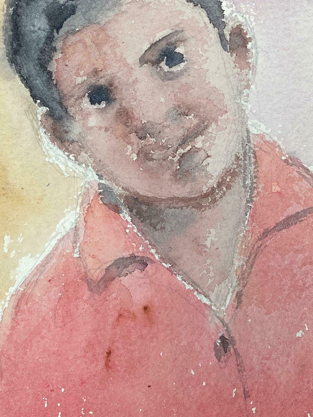 Akos Birocolourful Abstract Portrait, French Expressionist Original Paintingc.1980s photo 291.0