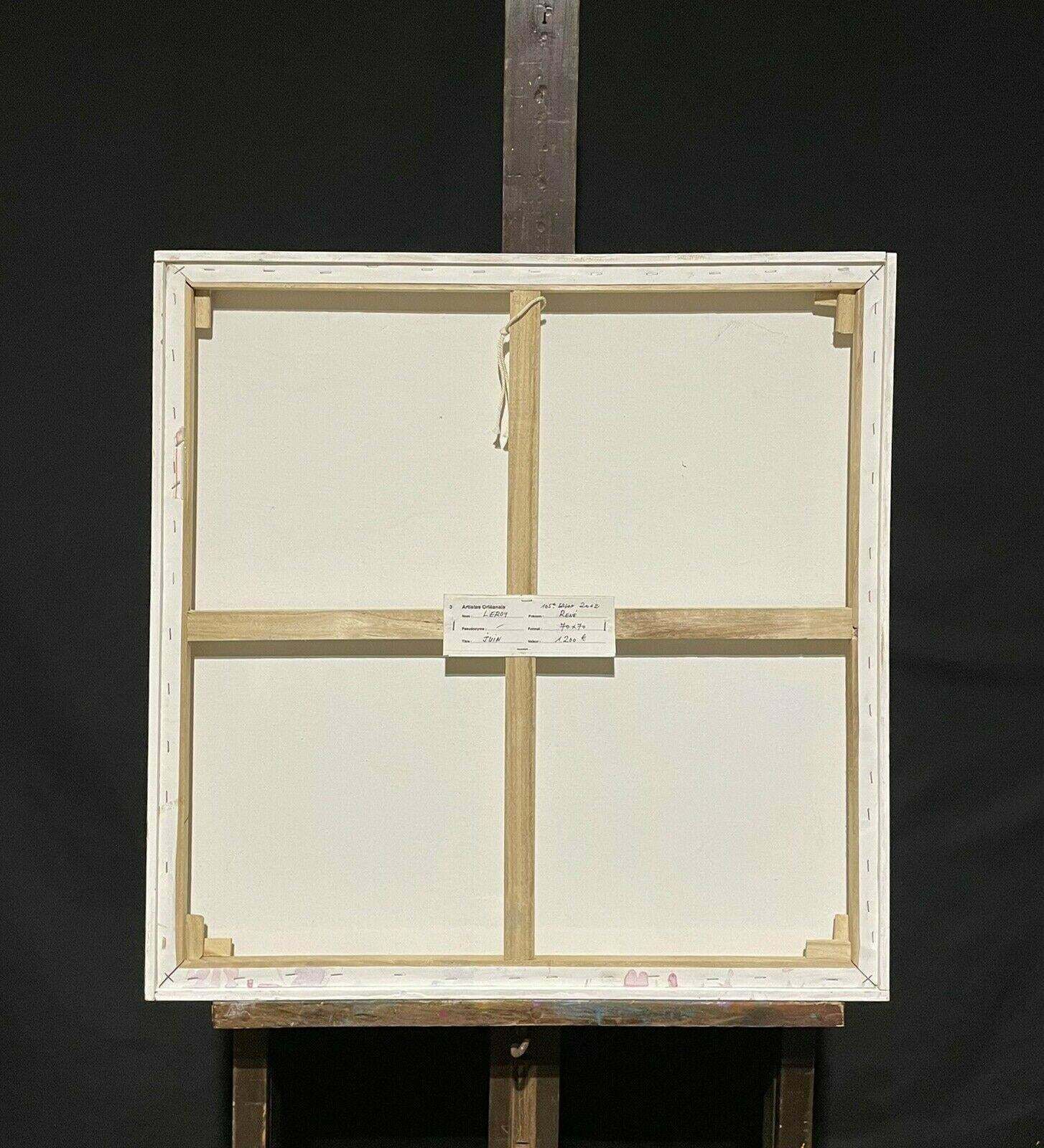 R.Leroylarge French Contemporary Abstract Cubist Painting   Rene Leroy   Framed2000's photo vinterior