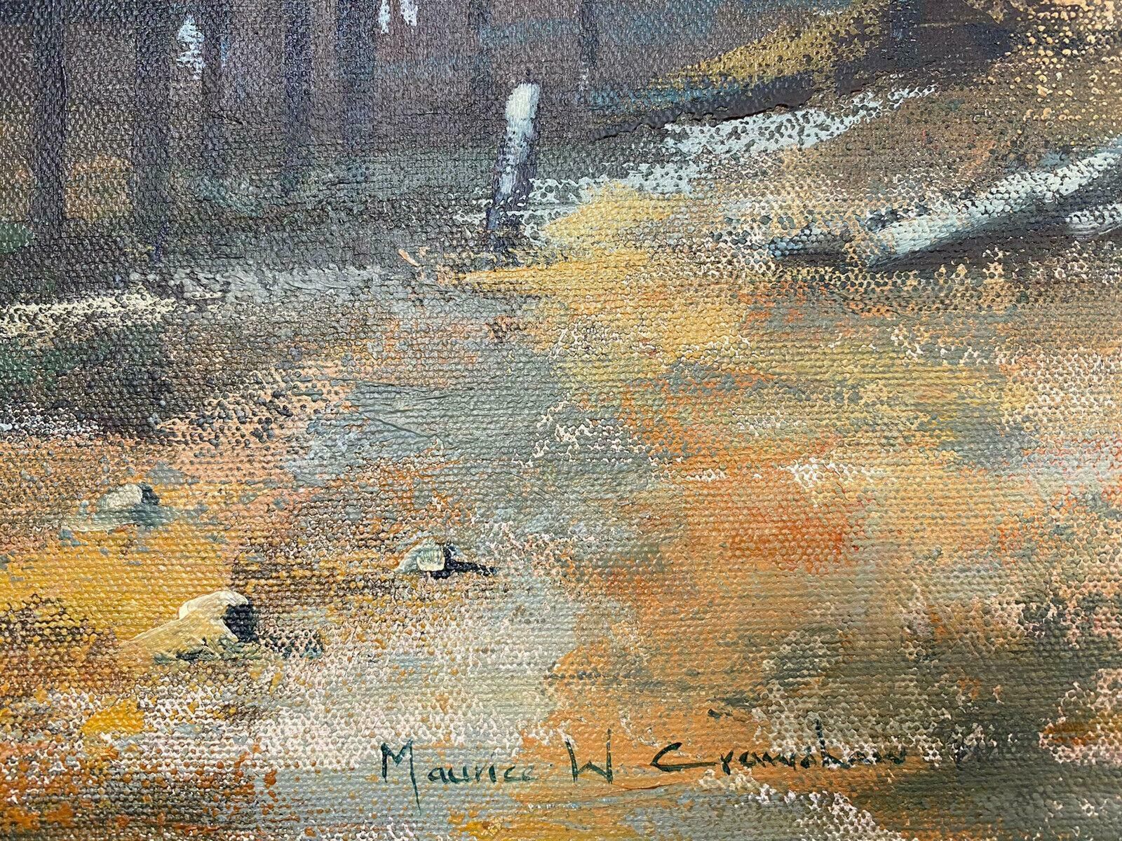 Maurice Crawshawmaurice Crawshaw (B.1947) Signed Impressionist Oil   At The Harbourlate 20th Century photo furniture