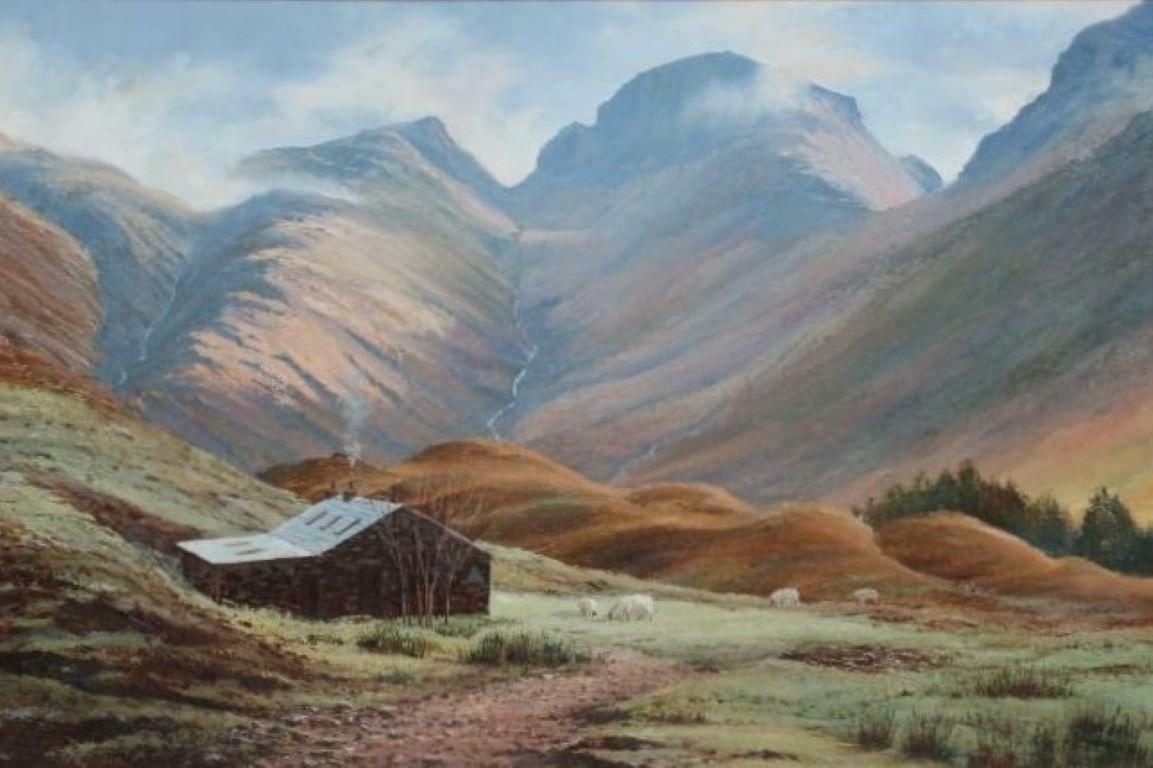 Arthur Terry Blamireslake District Cumbria Landscape Fine English Oil Painting Open Panoramic Viewc. 1995