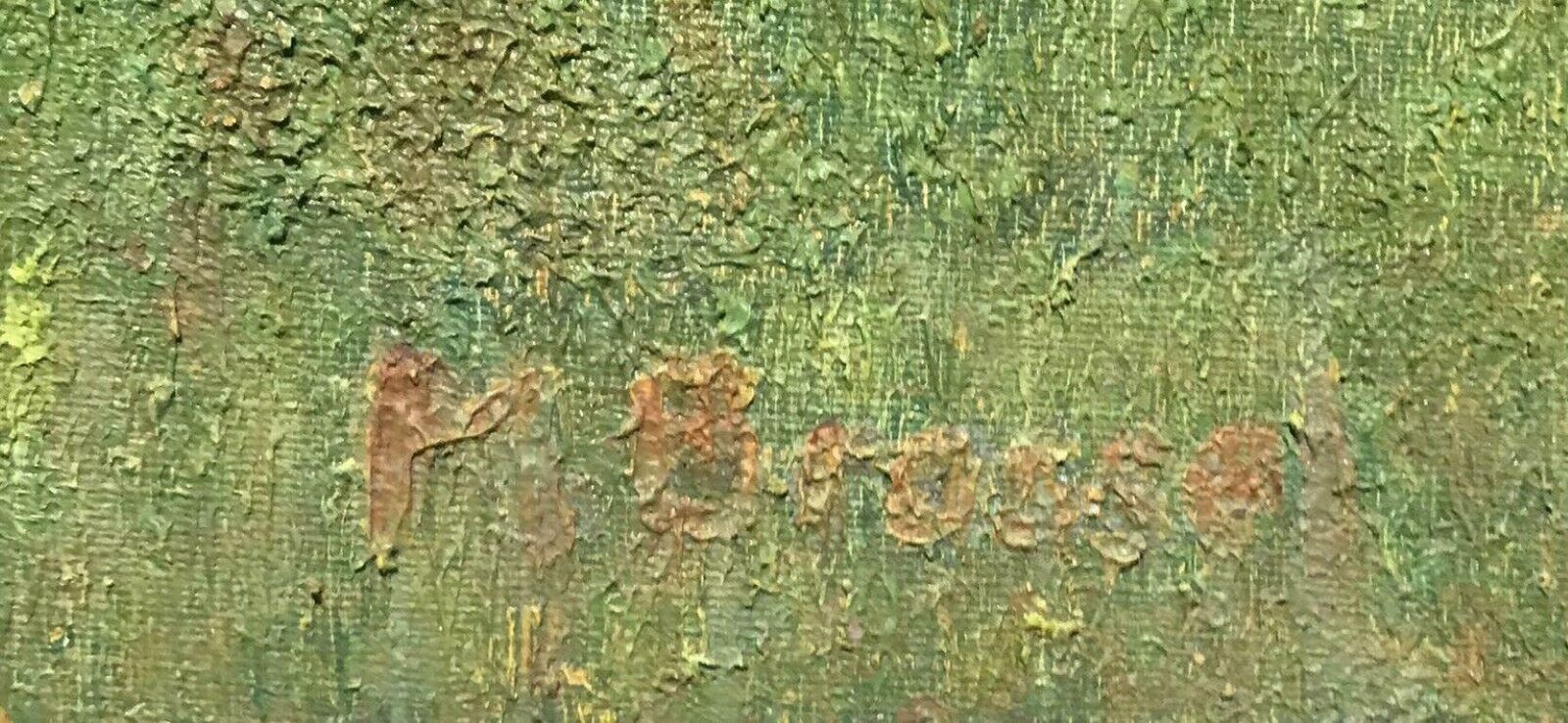 Unknown20th Century Nabis/ Pont Aven School Signed Oil Painting   Trees In Green Landc. 1970's photo buy