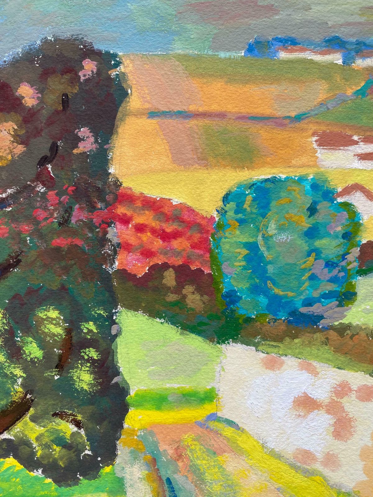 Louis Bellon1940's Provence France Painting Landscape   Post Impressionist Artistc. 1940s photo Art