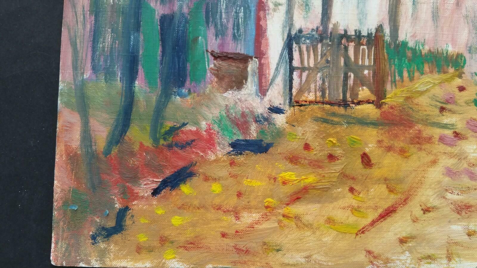 Unknown20th Century French Oil Painting A Woodland Cabinlate 20th Century photo vinterior