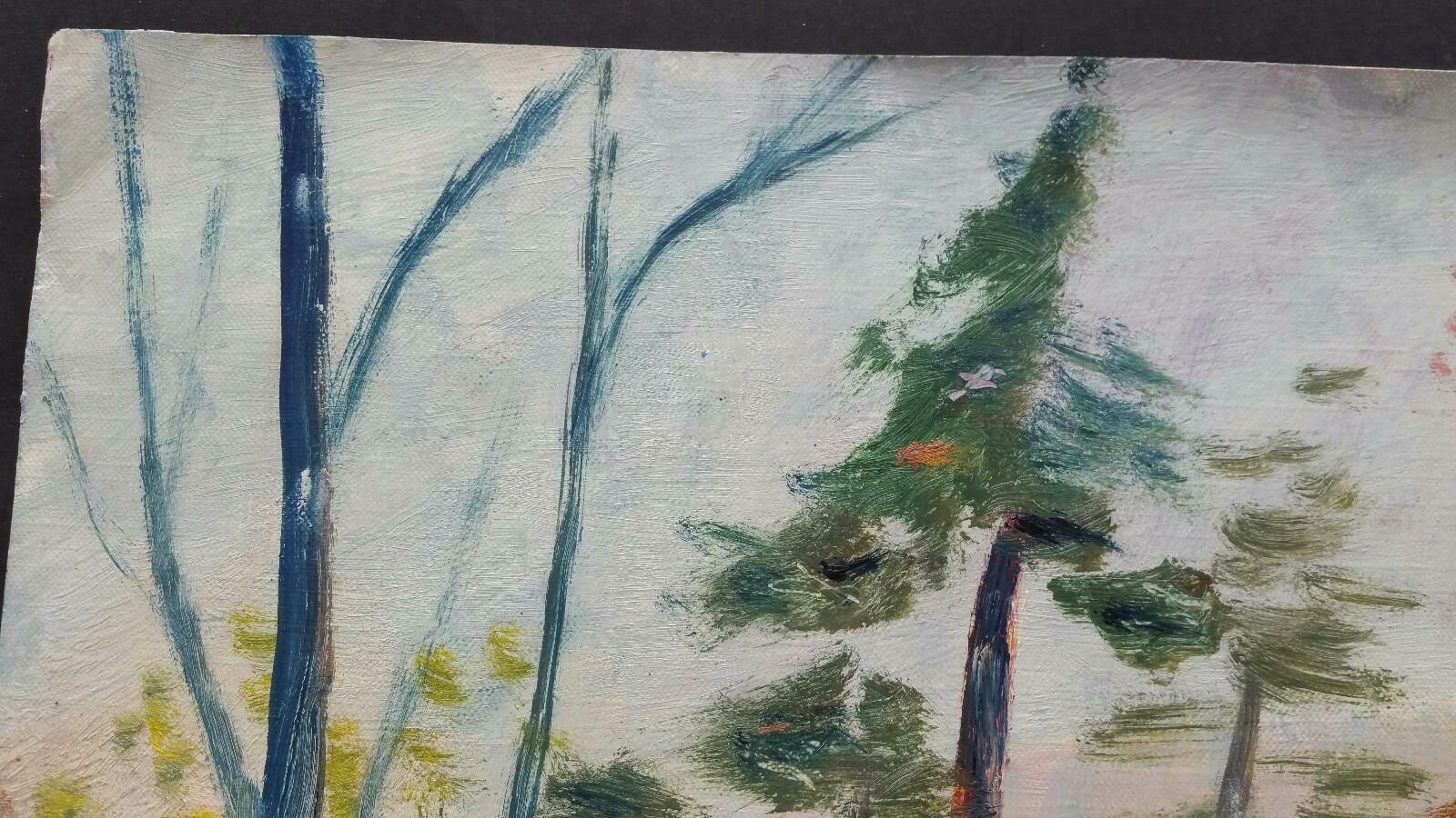 Unknown20th Century French Oil Painting A Woodland Cabinlate 20th Century photo buy
