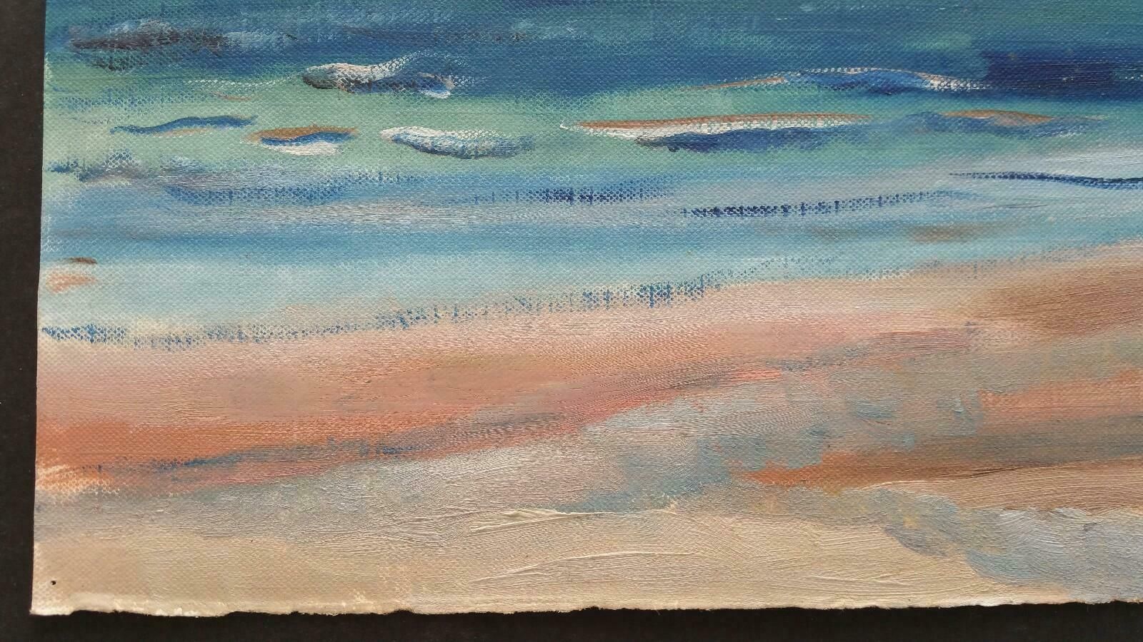 Unknown20th Century French Oil Painting A Storm Approacheslate 20th Century photo for sale
