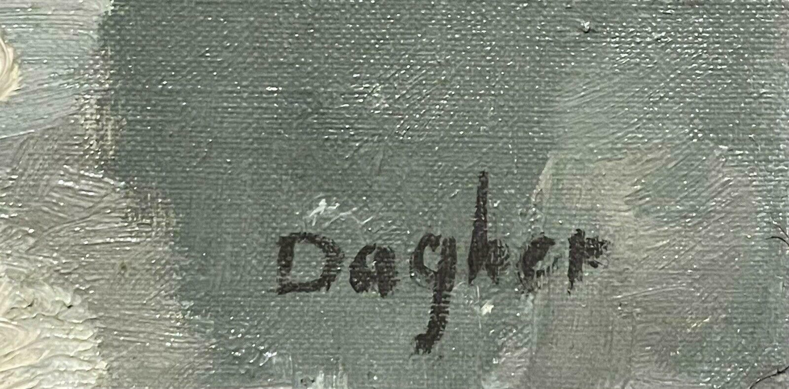 Amal Dagher1970's French Signed Oil   Moody Parisian River Seine Scene   Muted Colour Range20th Century photo vinterior