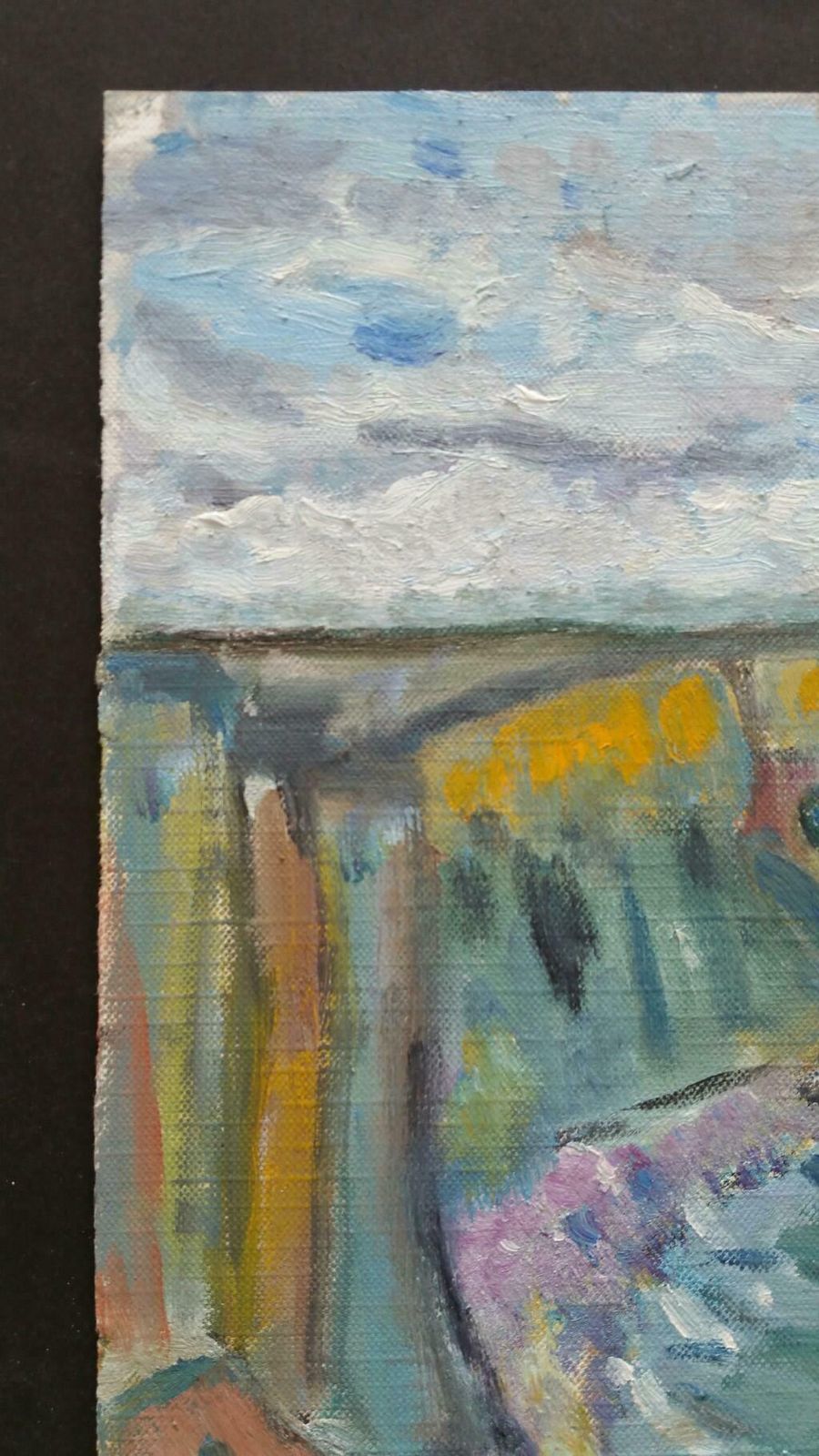Unknown20th Century French Oil Painting A Summer French Coastlinelate 20th Century photo Art