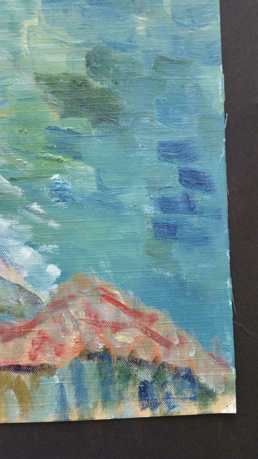 Unknown20th Century French Oil Painting A Summer French Coastlinelate 20th Century photo vinterior