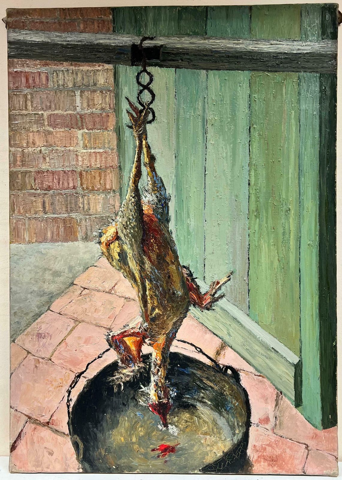 Josine Vignonhuge Mid Century French Oil Still Life Dead Game Bird1960's photo furniture