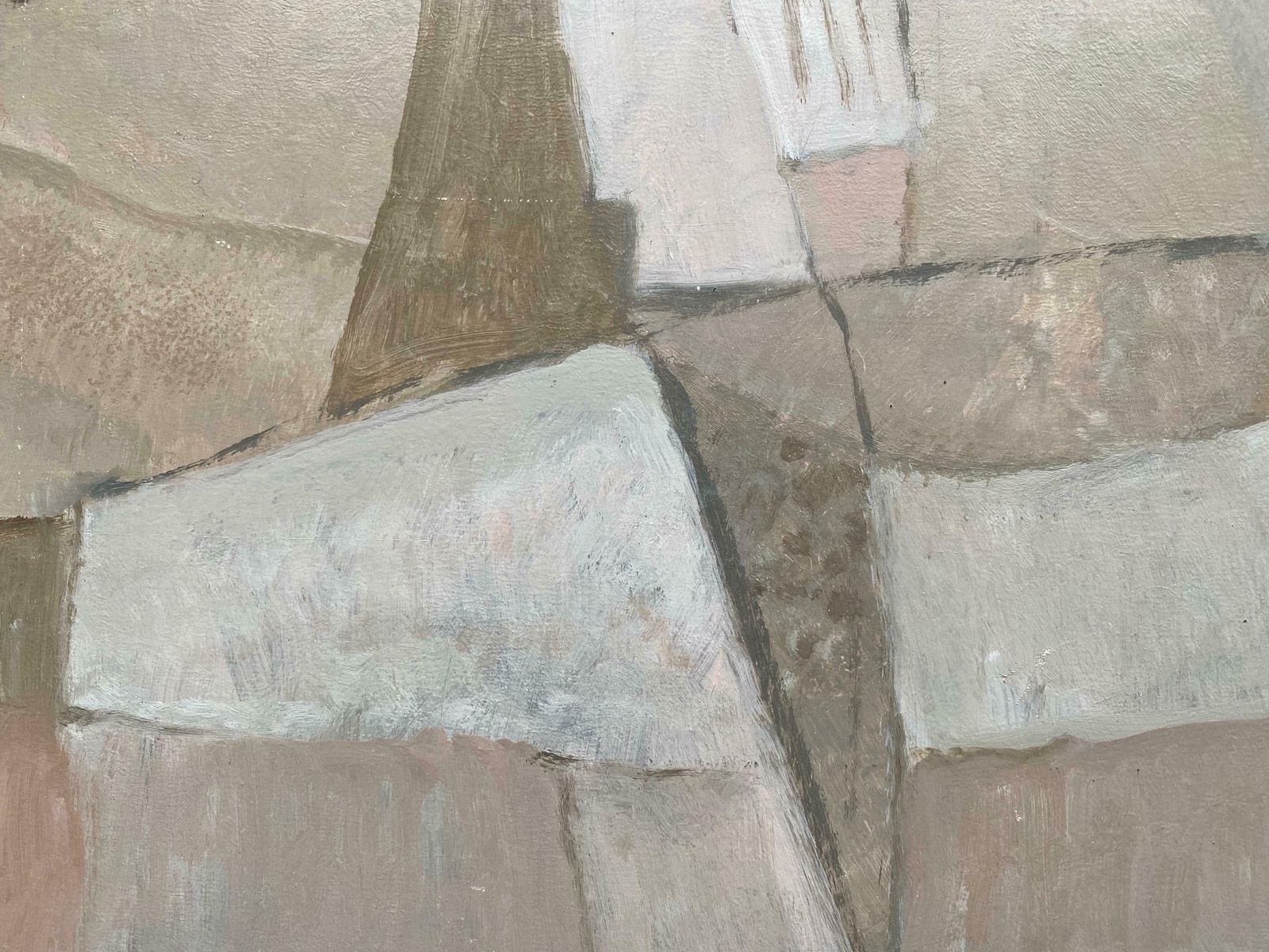 Yvette Dubois Habasqueyvette Dubois Habasque (1929 2016) French Cubist Abstract Paintingc.2000s photo for sale