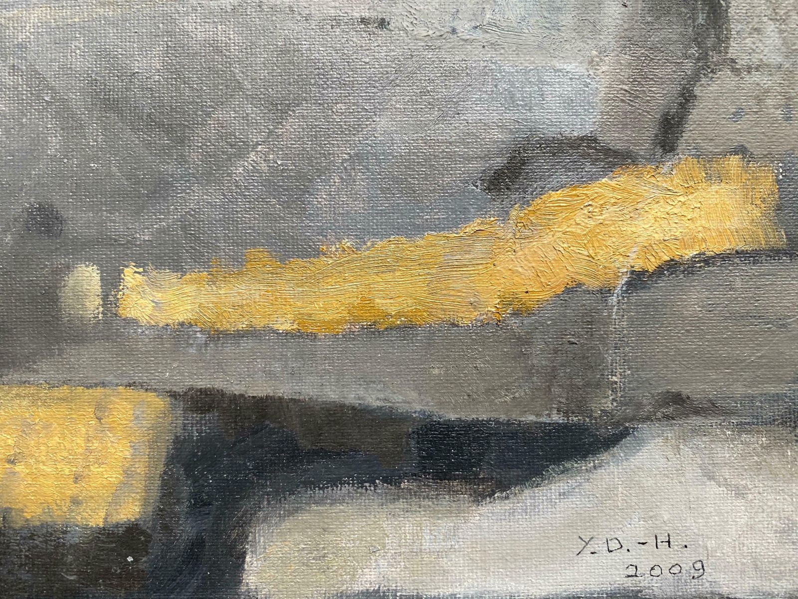 Yvette Dubois Habasqueyvette Dubois Habasque (1929 2016) French Cubist Abstract Paintingc.2000s photo for sale