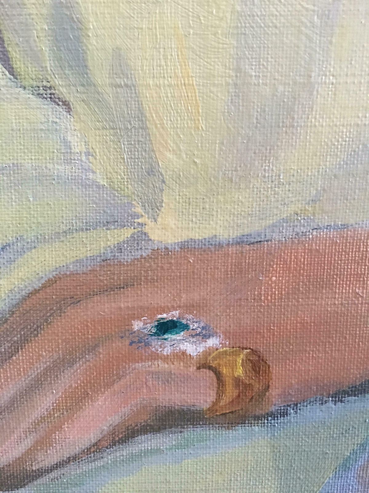 Unknownstylish Impressionist Portrait, Female Model, Original Oil Paintingc.1970s photo 812.0