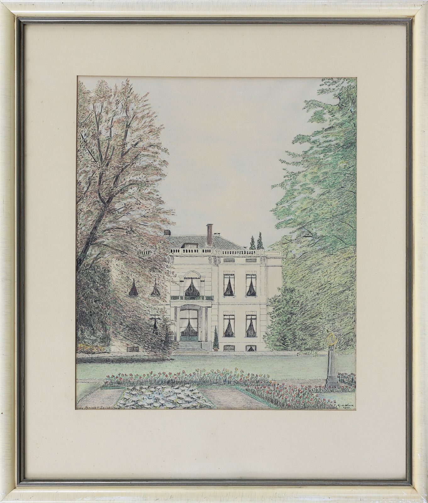 Pen And Ink Drawing. Title Is "De Brink" House. Signature Unclear photo 120.0