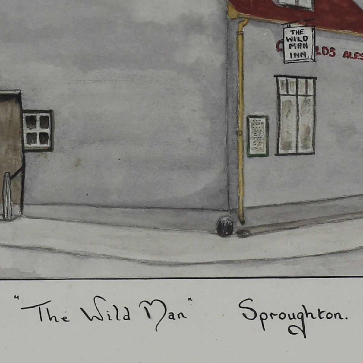 Watercolour By Paul Cross. Title Is "The Wild Man Sproughton" photo Art