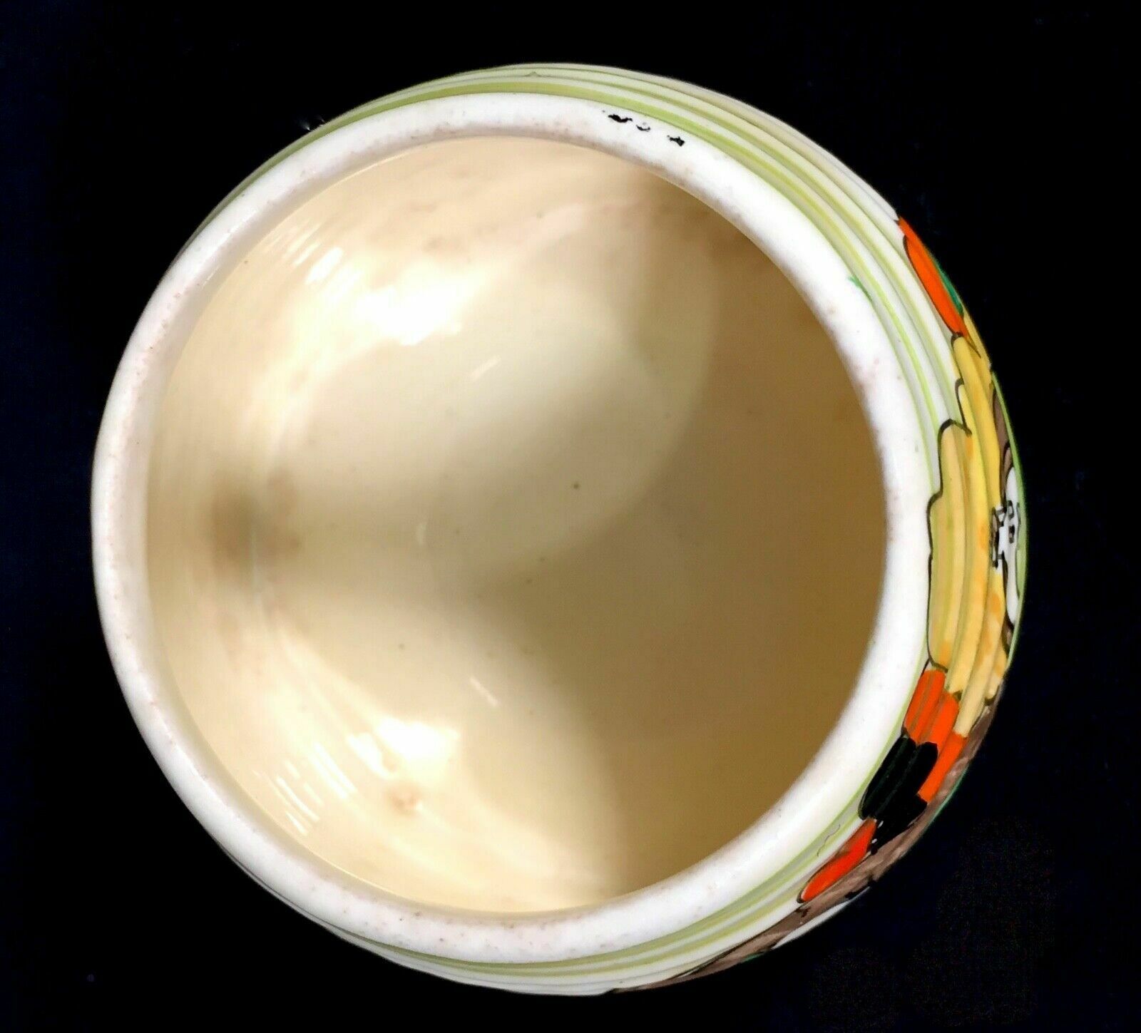 Antique Clarice Cliff   Lorna Preserve / Honey Pot C.1935 Art Deco Pottery photo vintage