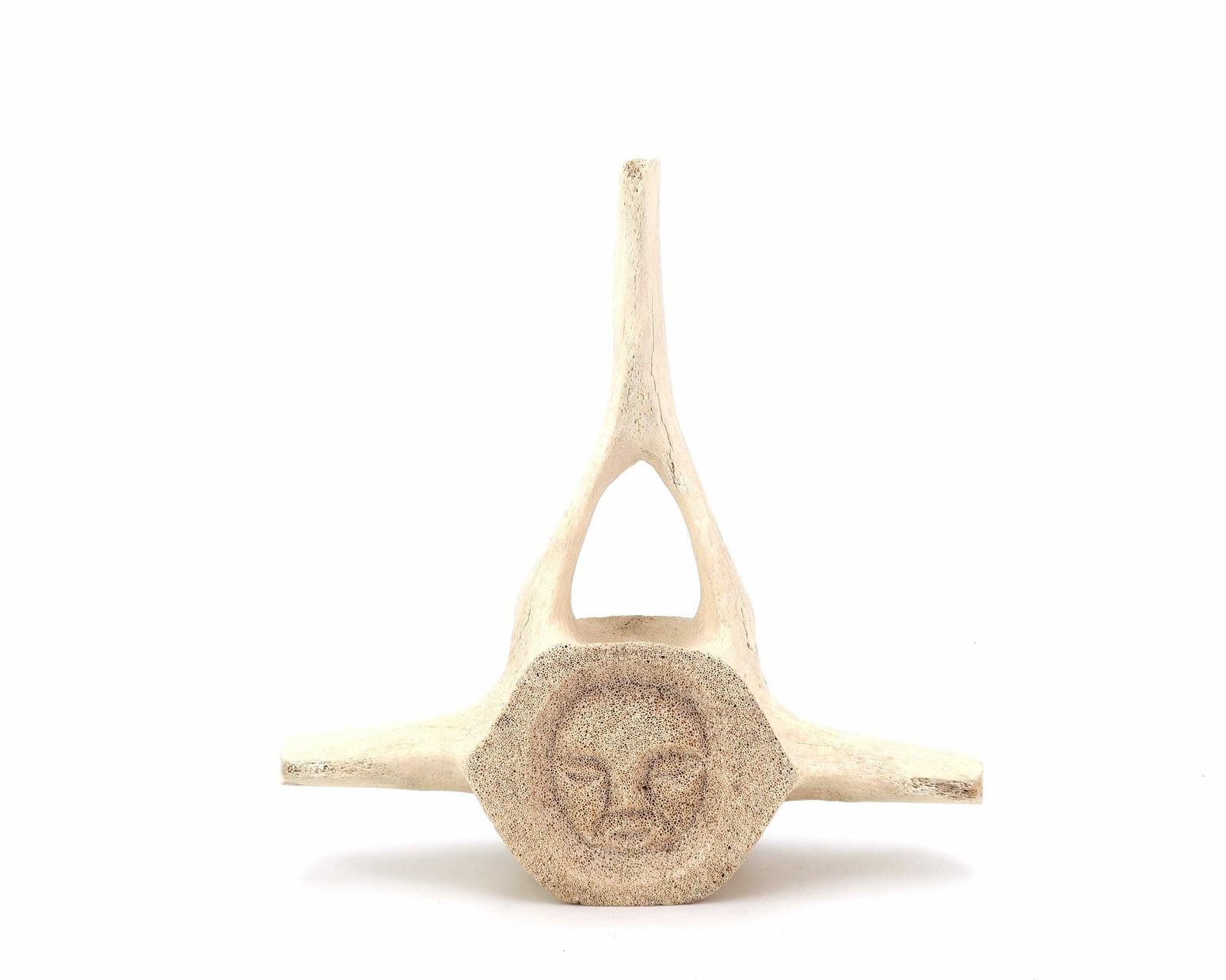 Carved Bone Signed Crow, James Colbourne, Sculpture 1970s / Inuit Art, Canada, Canadian Artist, Cabinet Of Curiosity