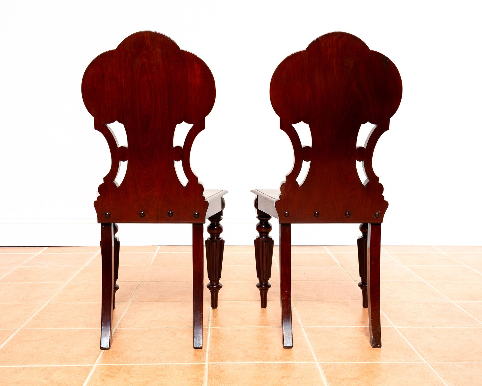photo furniture Pair Of Regency Mahogany Hall Chairs 1810 Gillows Of Lancaster Country House Fine Antique Large Carved