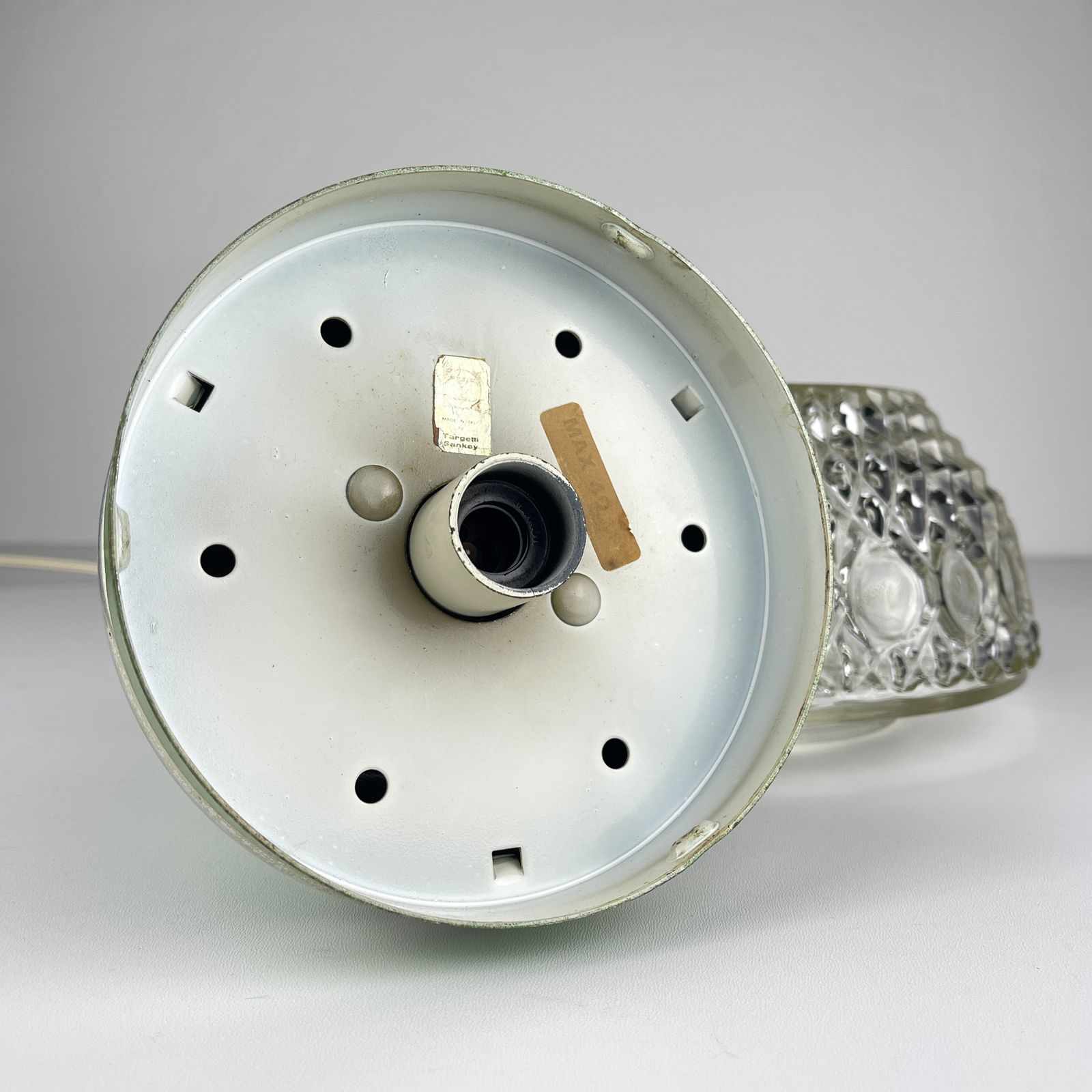 Mid Century Green Pendant Lamp By Targetti Sankey, Italy 1960s photo vintage