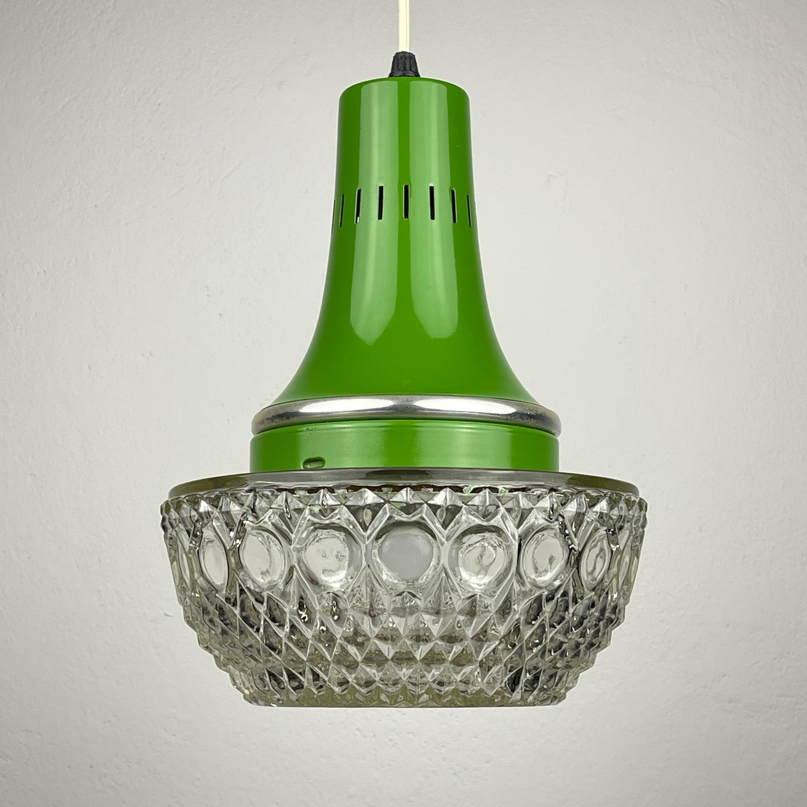 Mid Century Green Pendant Lamp By Targetti Sankey, Italy 1960s