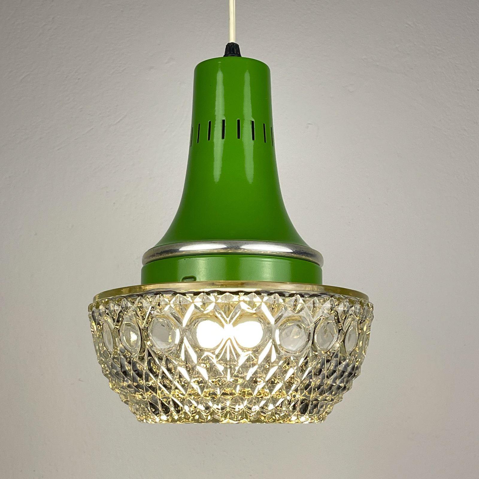 photo vinterior Mid Century Green Pendant Lamp By Targetti Sankey, Italy 1960s