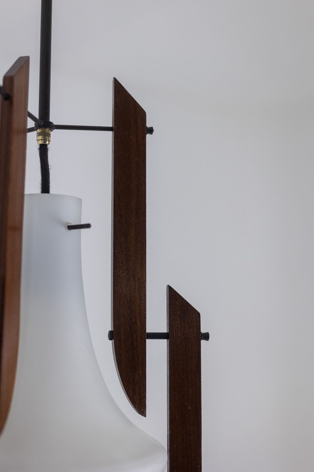 Ico Parisi. Pair Of Opaline Pendant Lights. 1960s. photo furniture