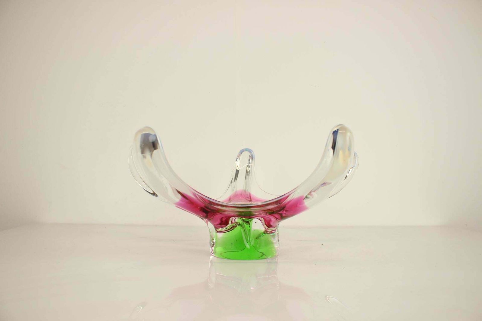 Bohemian Art Glass Bowl By Josef Hospodka, 1960's photo for sale