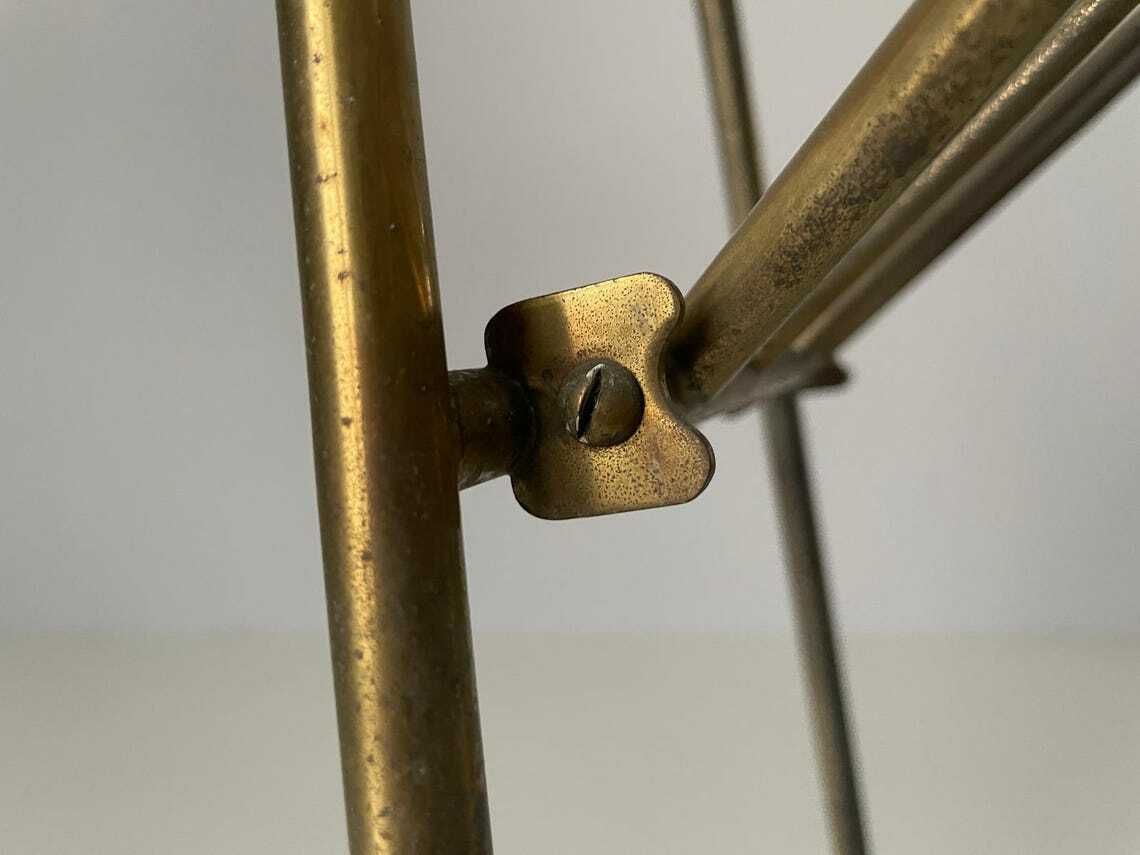 Mid Century Italian Brass 3 Tier Folding Magazine Rack Stand 1950s  Italy photo buy