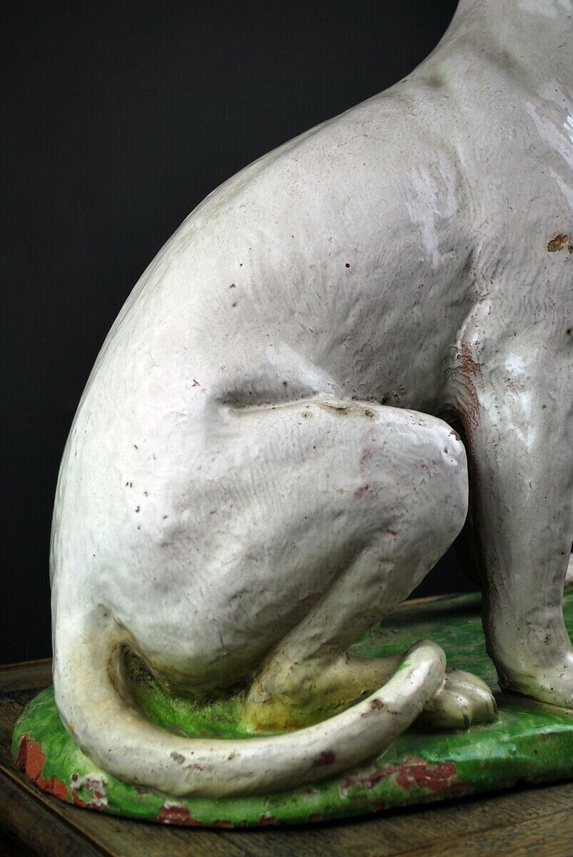 Glazed Terracotta Dog, 18th, 18th Century And Earlier photo Art