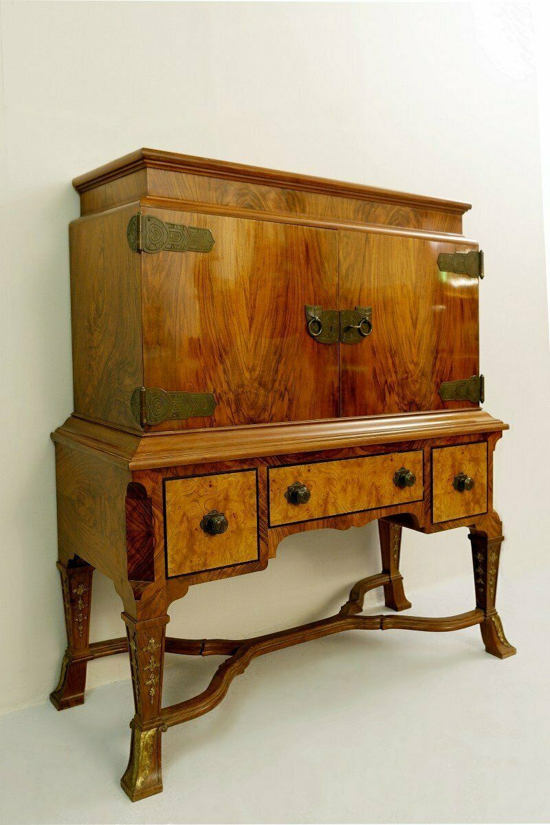 Chest In Walnut And Bronze By Alfred Chambon   Belgium   1920