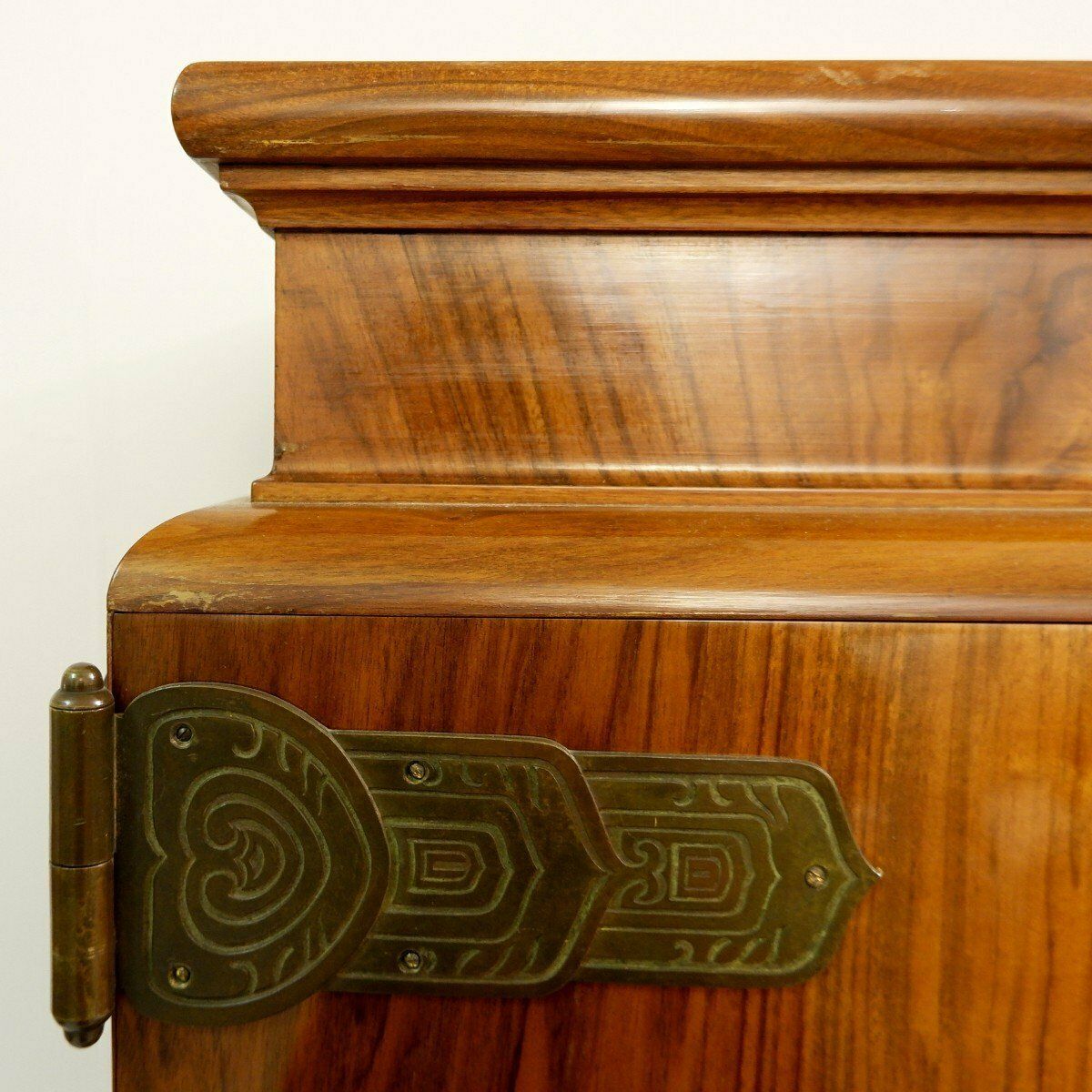 Chest In Walnut And Bronze By Alfred Chambon   Belgium   1920 photo 7750.0