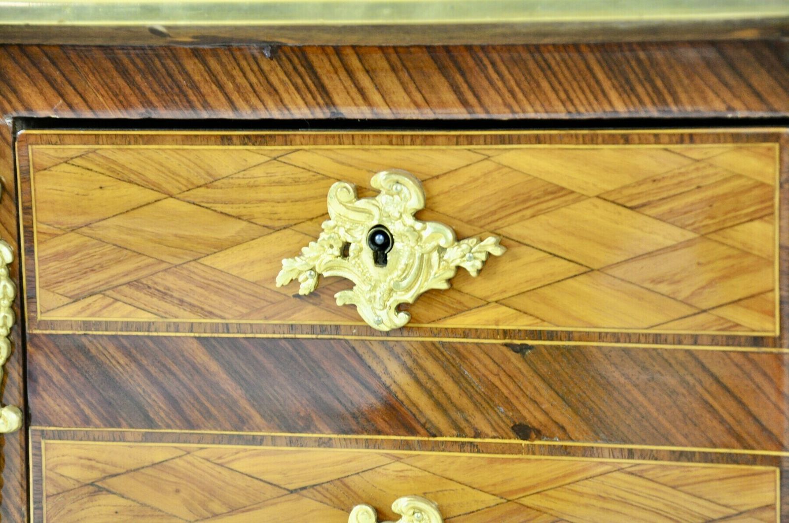 Louis XV Style Desk In Mahogany And Rosewood, Napoleon III Period photo 7500.0